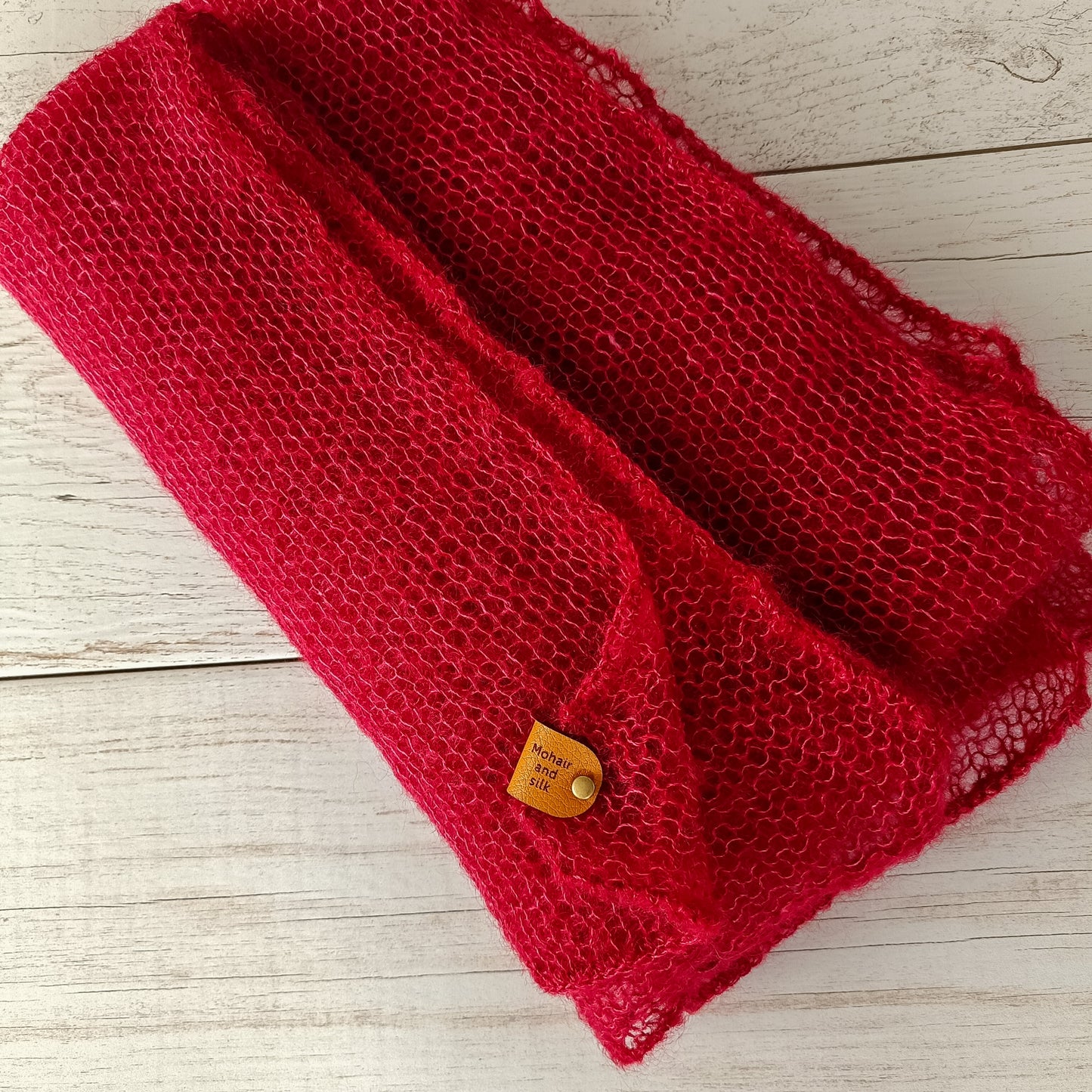 Dark Red Mohair&Silk Shawl Light-weight Transparent Summer Elegant Wrap Warm Soft Winter Scarf