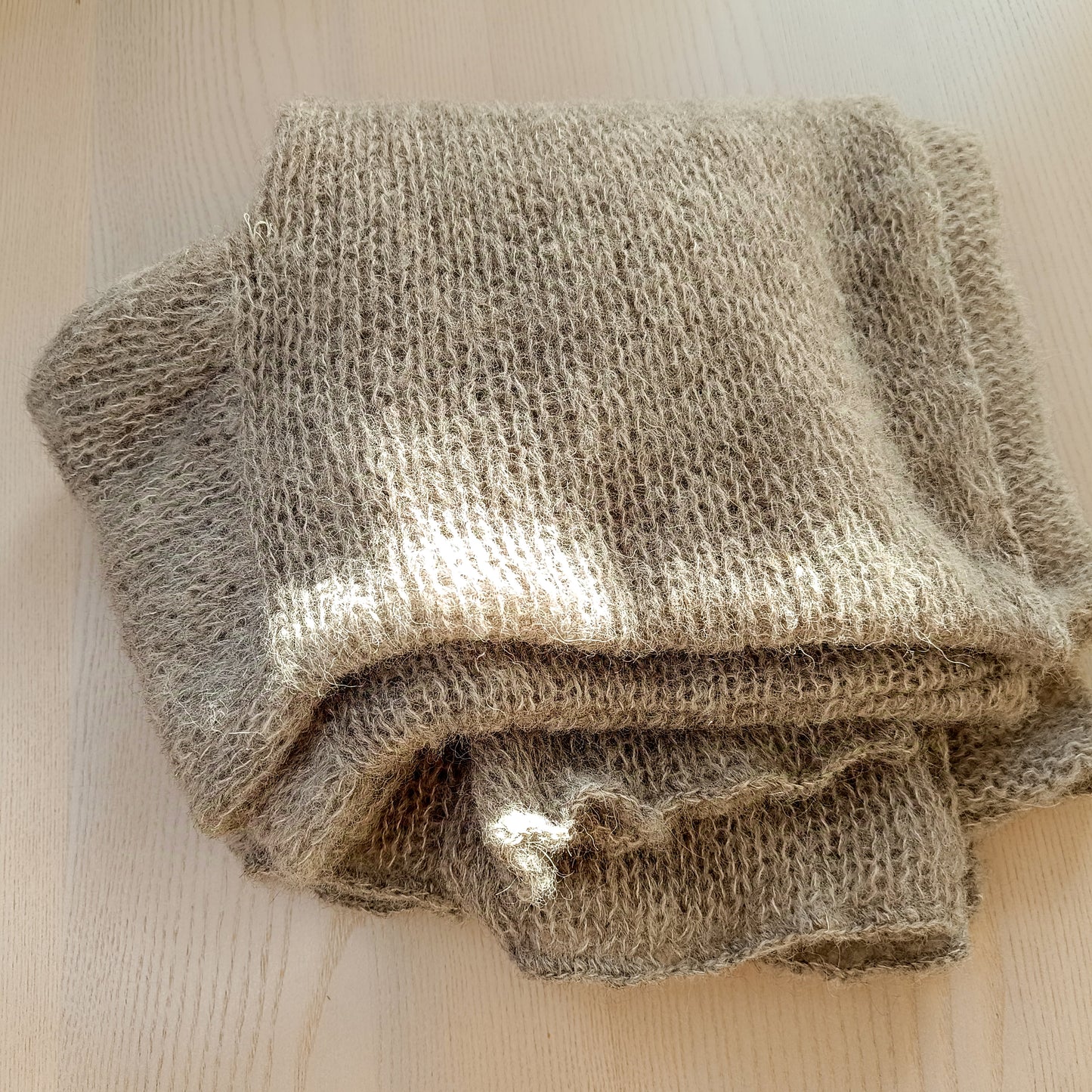 Alpaca Silk Knit Cardigan: Gray Lightweight Open Front