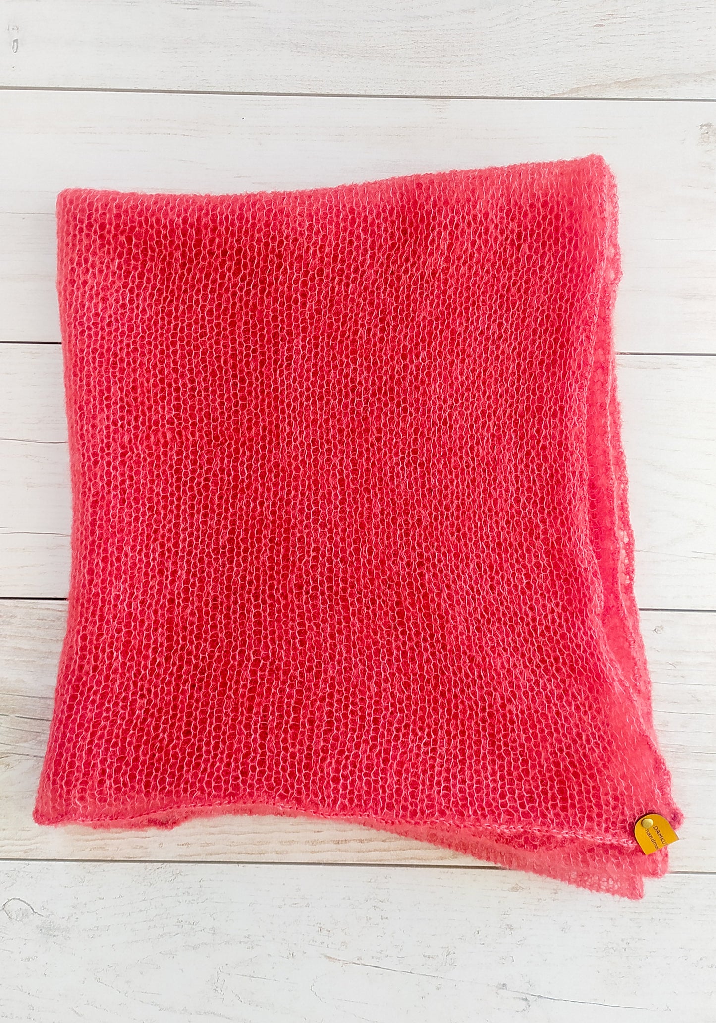Raspberry Mohair Silk Shawl: Lightweight Elegant Wrap