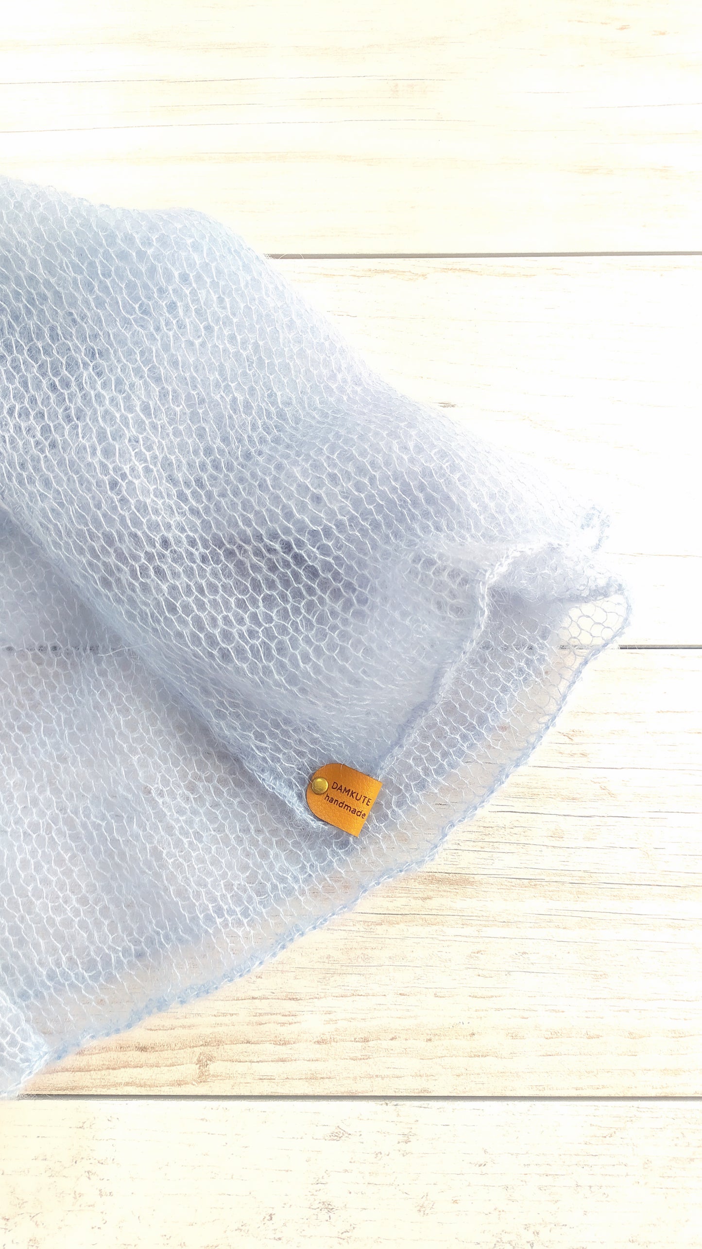 Light Sky Blue Mohair Silk Shawl: Lightweight Elegant Wrap