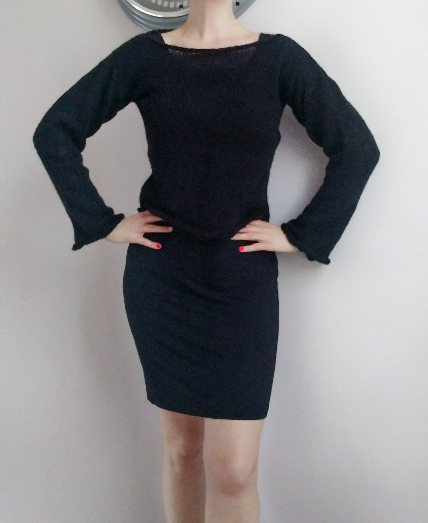 Exceptionally soft sweater, acrylic mohair and wool, warm and comfortable pullover, non-itchy sweater, handmade black sweater