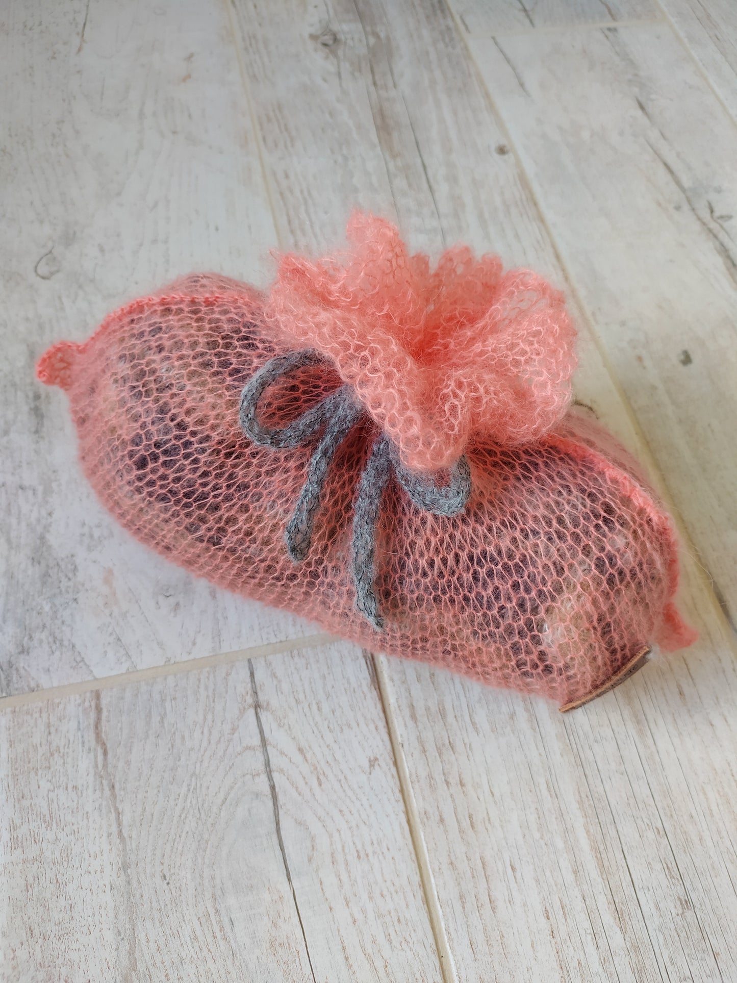 Exceptionally Lightweight Gray and Sand colors Mohair Summer Sweater