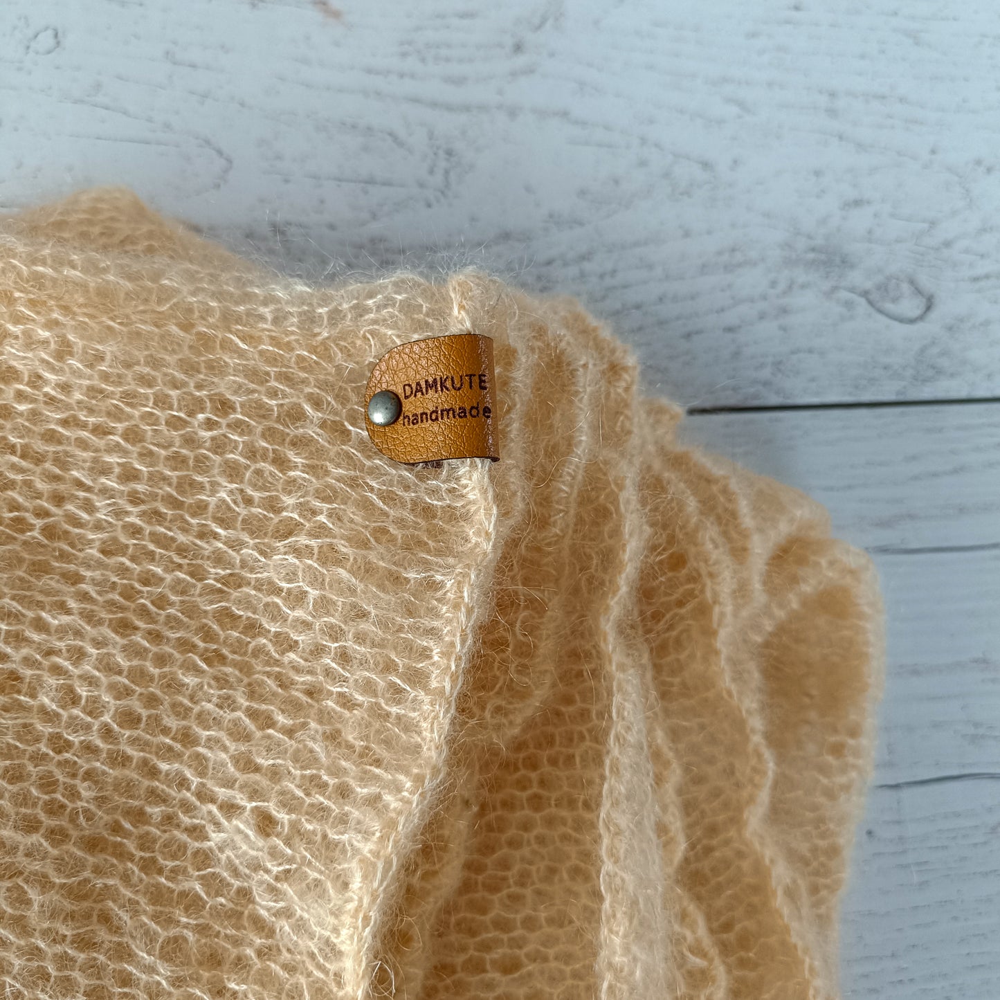 Vanilla Yellow Mohair Silk Sweater: Lightweight Bell Sleeve Knit Top XS-S-M