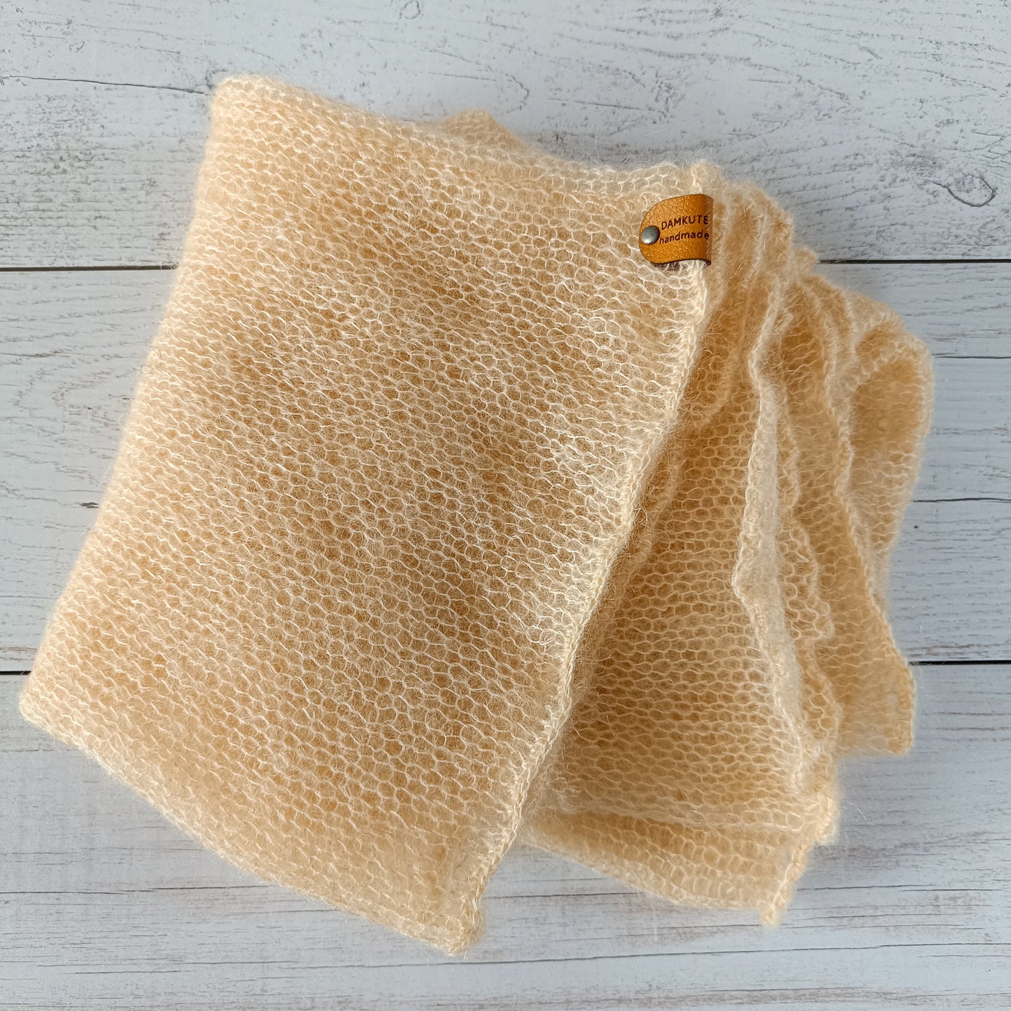 Vanilla Yellow Mohair Silk Sweater: Lightweight Bell Sleeve Knit Top XS-S-M