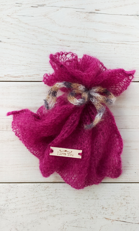 Valentine's Day Gift Bags Handmade From Mohair For Wrapping Gifts Light-weight Variety of Colors