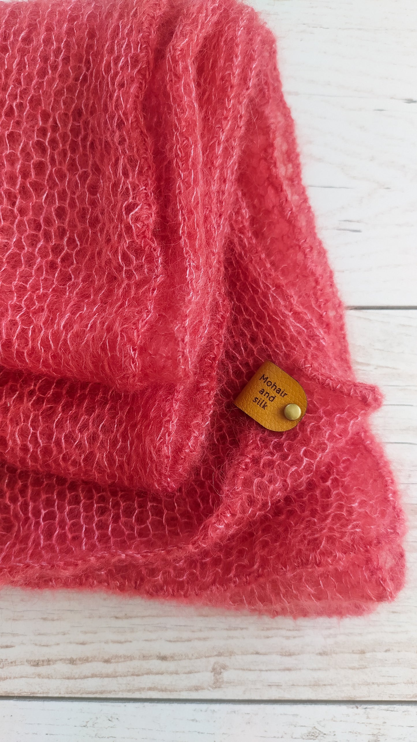 Raspberry Mohair Silk Shawl: Lightweight Elegant Wrap