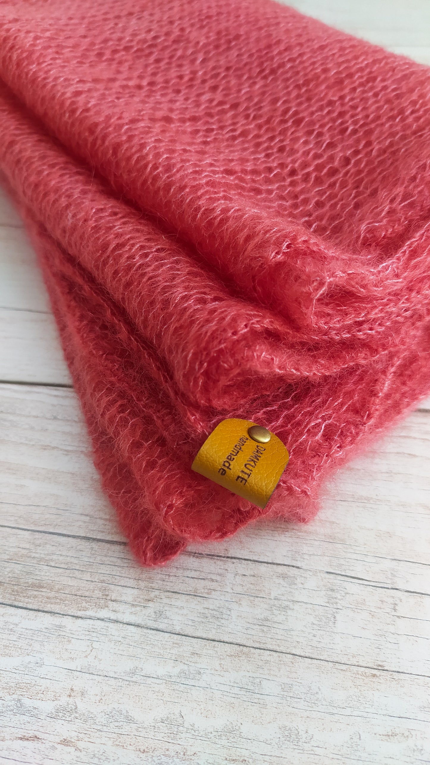 Raspberry Mohair Silk Shawl: Lightweight Elegant Wrap