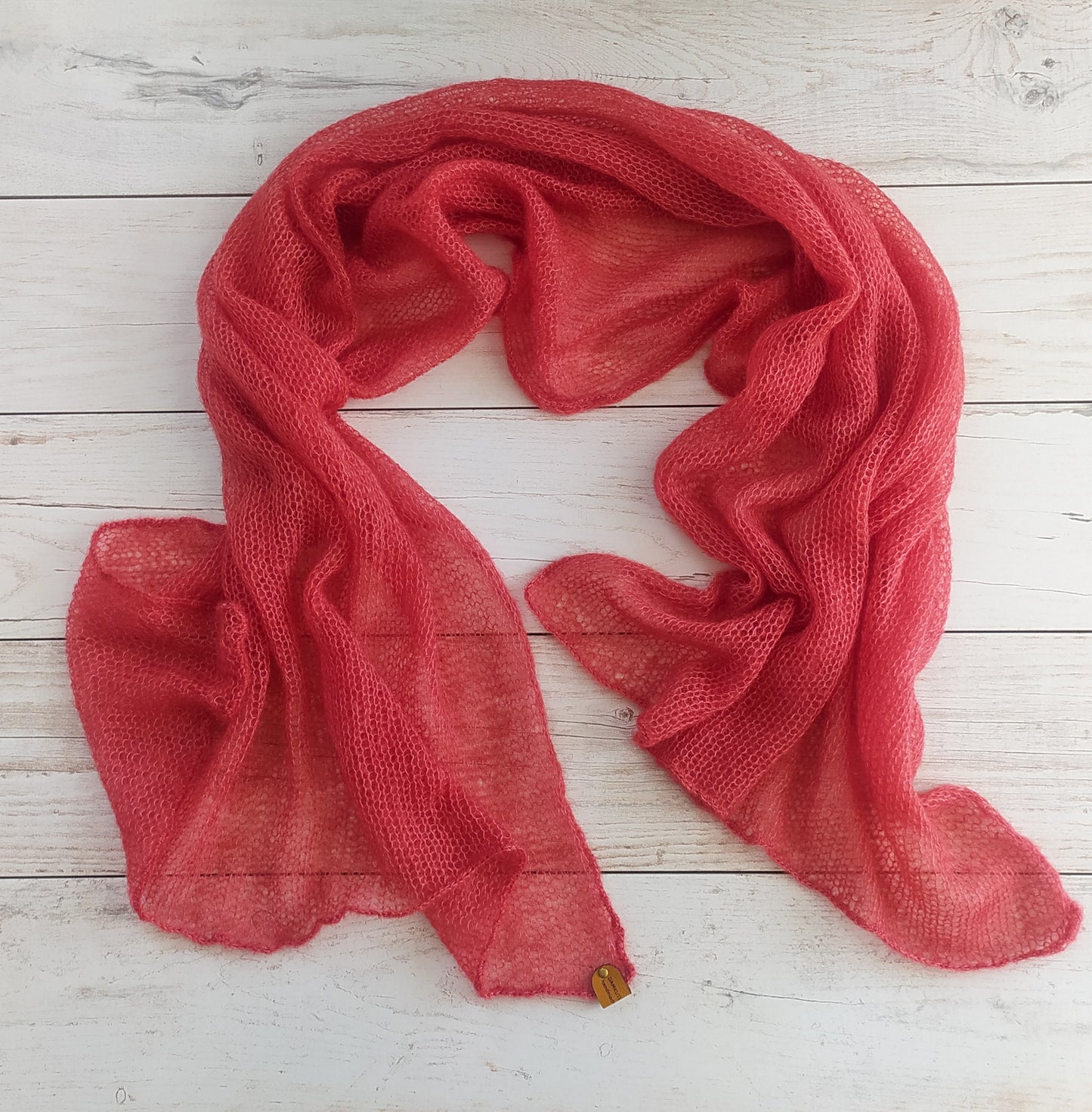 Raspberry Mohair Silk Shawl: Lightweight Elegant Wrap