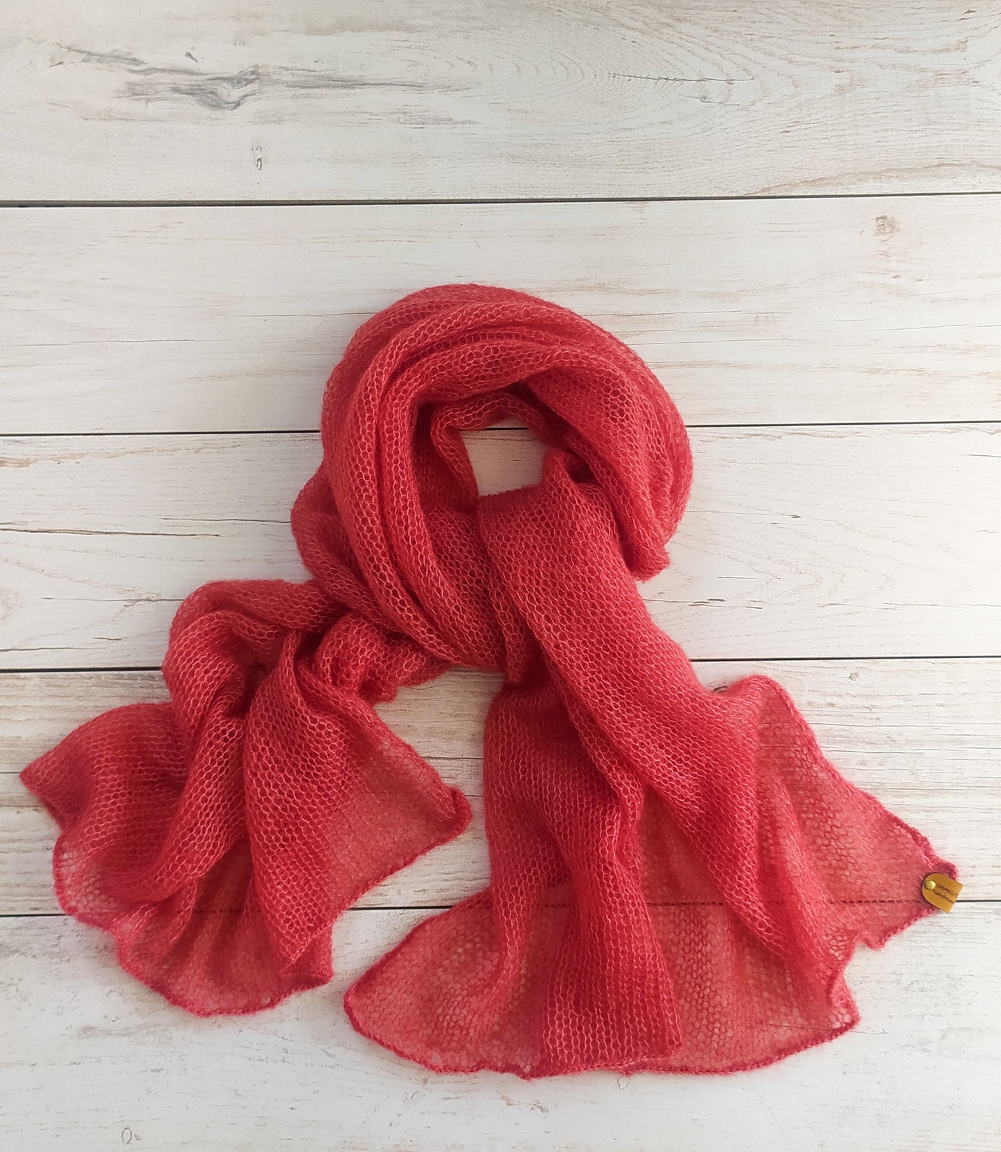 Raspberry Mohair Silk Shawl: Lightweight Elegant Wrap
