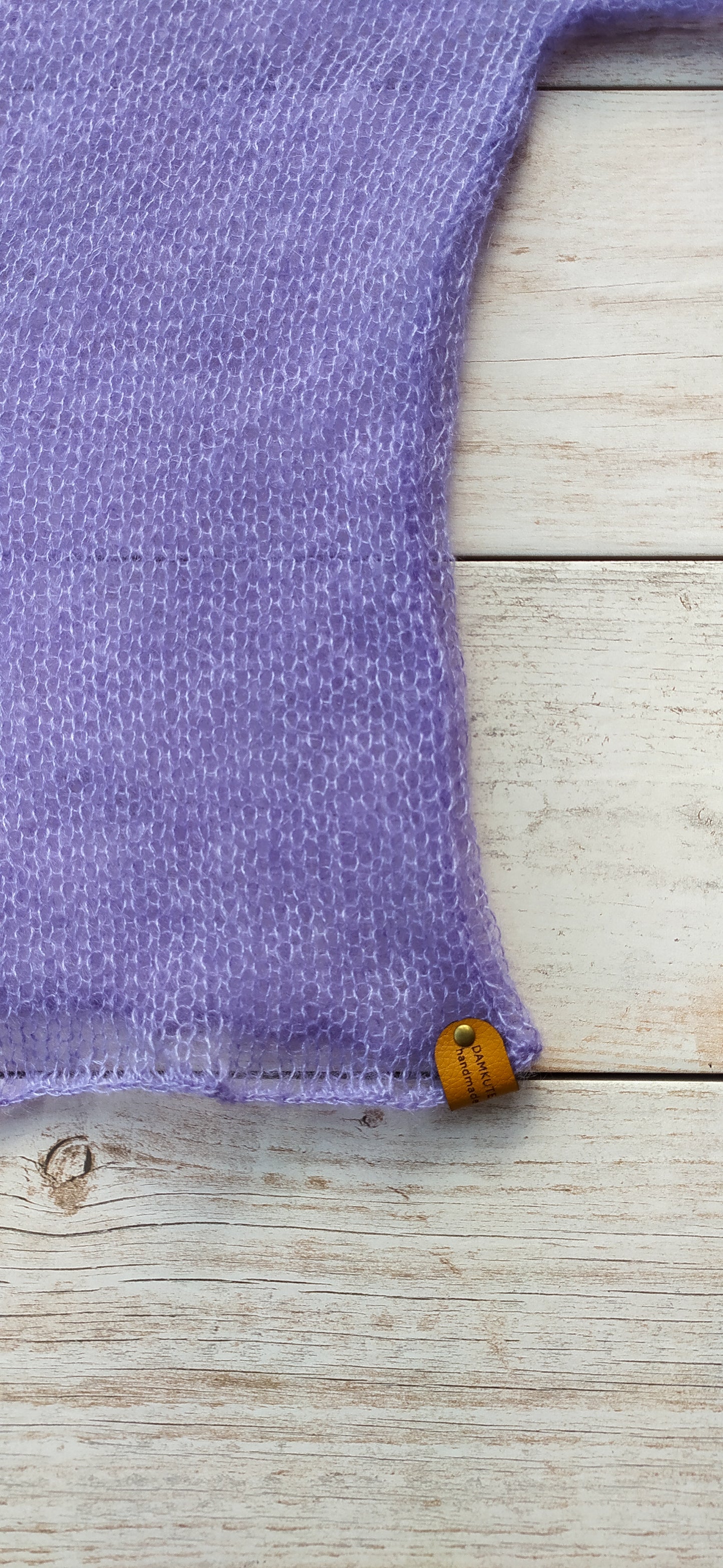 Lavender Lightweight Mohair&Silk Cardigan Transparent easy Hook and eye closure size S-M Soft