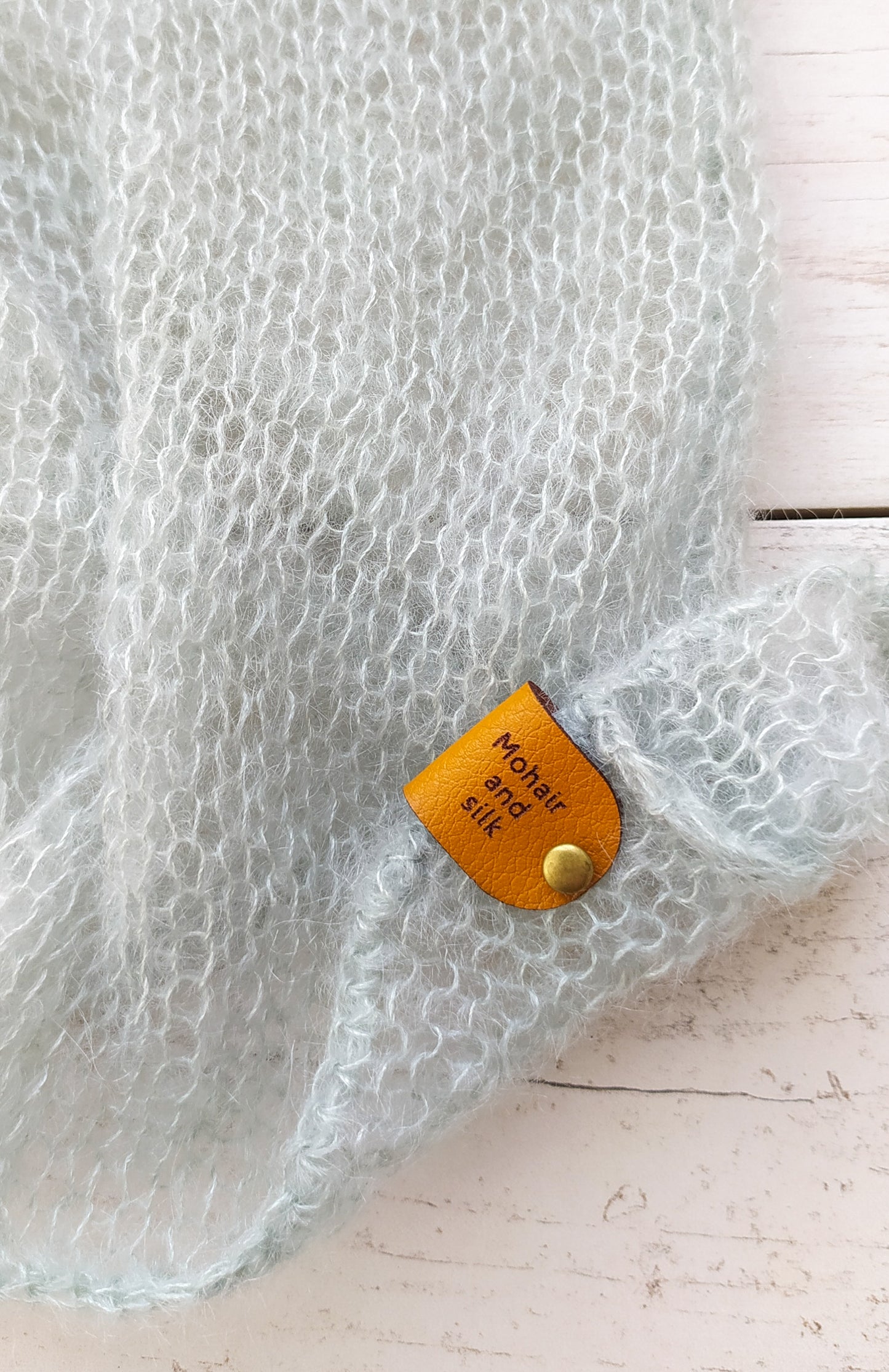 Mint Green Mohair Silk Cardigan: Lightweight Knit Sweater XS-S-M