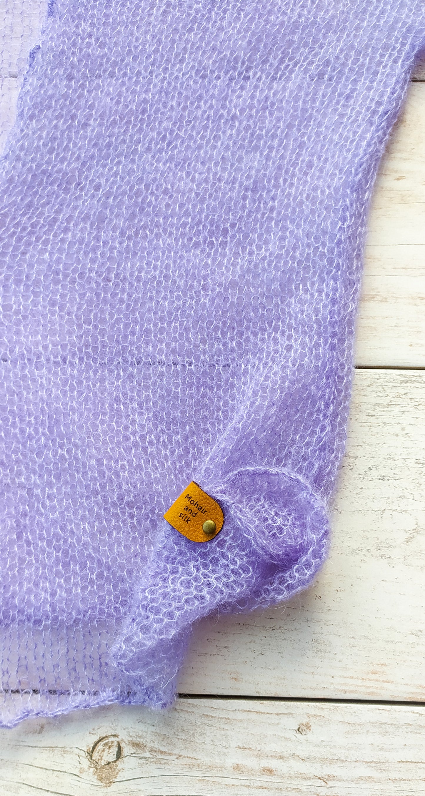 Lavender Lightweight Mohair&Silk Cardigan Transparent easy Hook and eye closure size S-M Soft