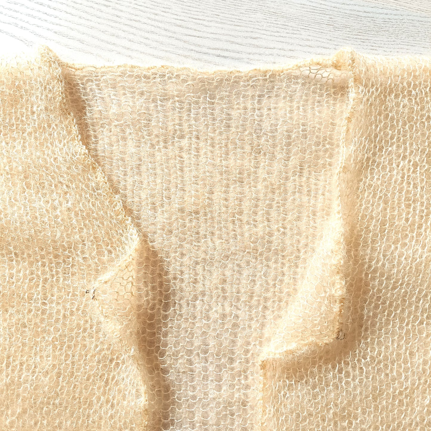 Vanilla Yellow XS-S Mohair Silk Cardigan: Lightweight Knit Sweater