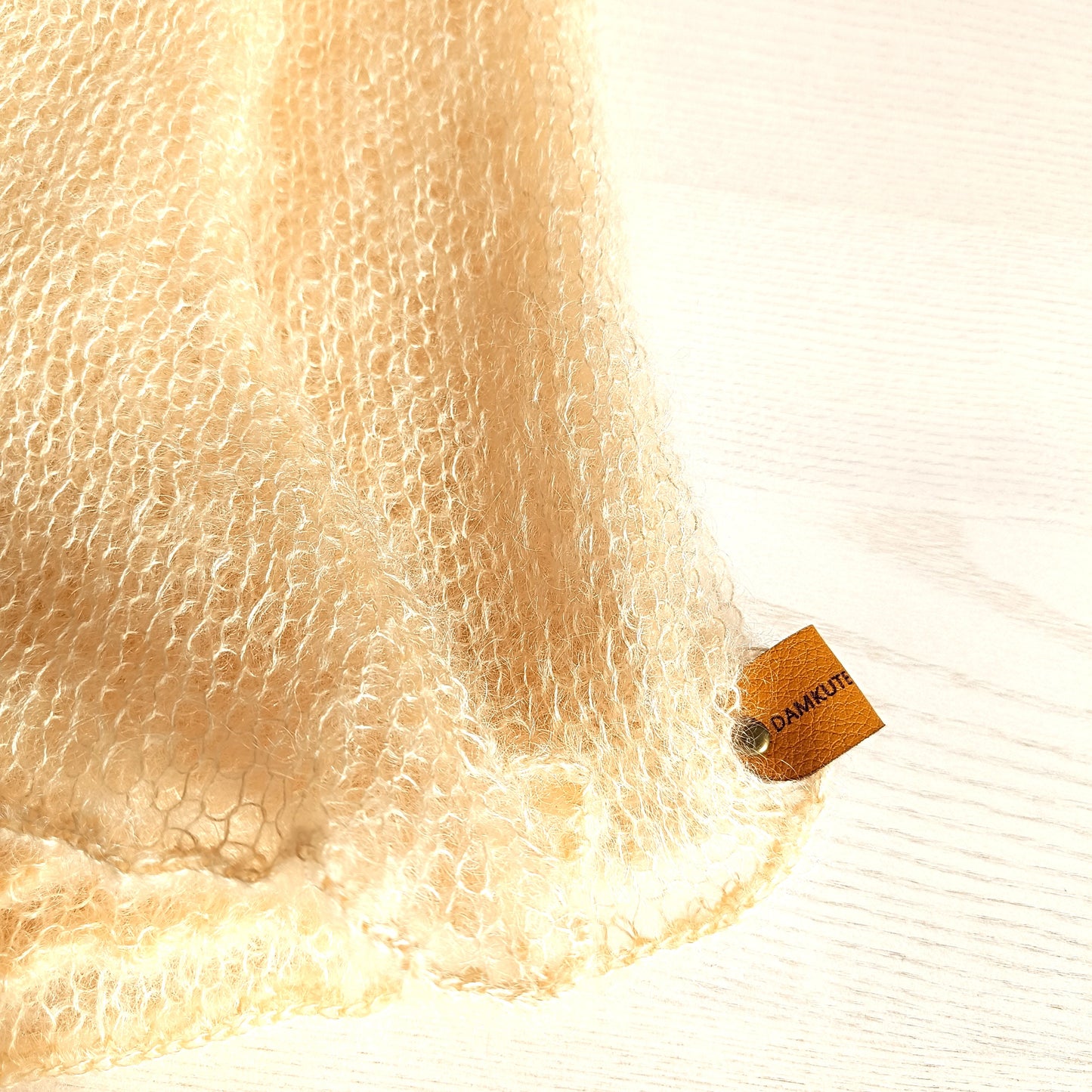 Vanilla Yellow XS-S Mohair Silk Cardigan: Lightweight Knit Sweater
