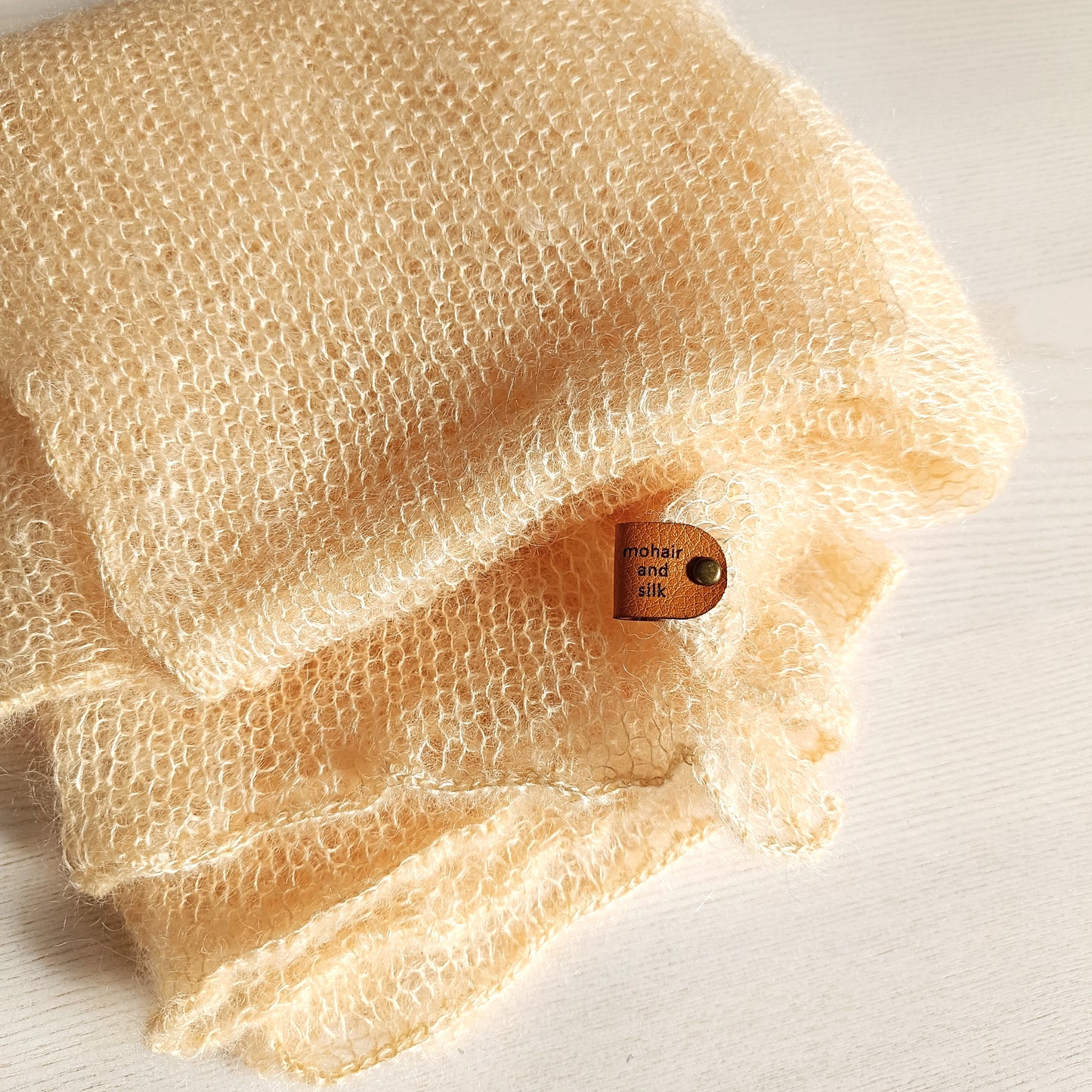 Vanilla Yellow XS-S Mohair Silk Cardigan: Lightweight Knit Sweater