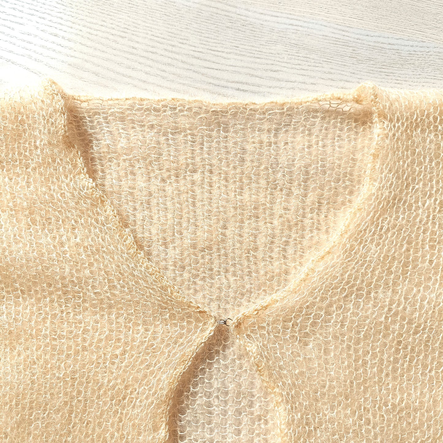 Vanilla Yellow XS-S Mohair Silk Cardigan: Lightweight Knit Sweater