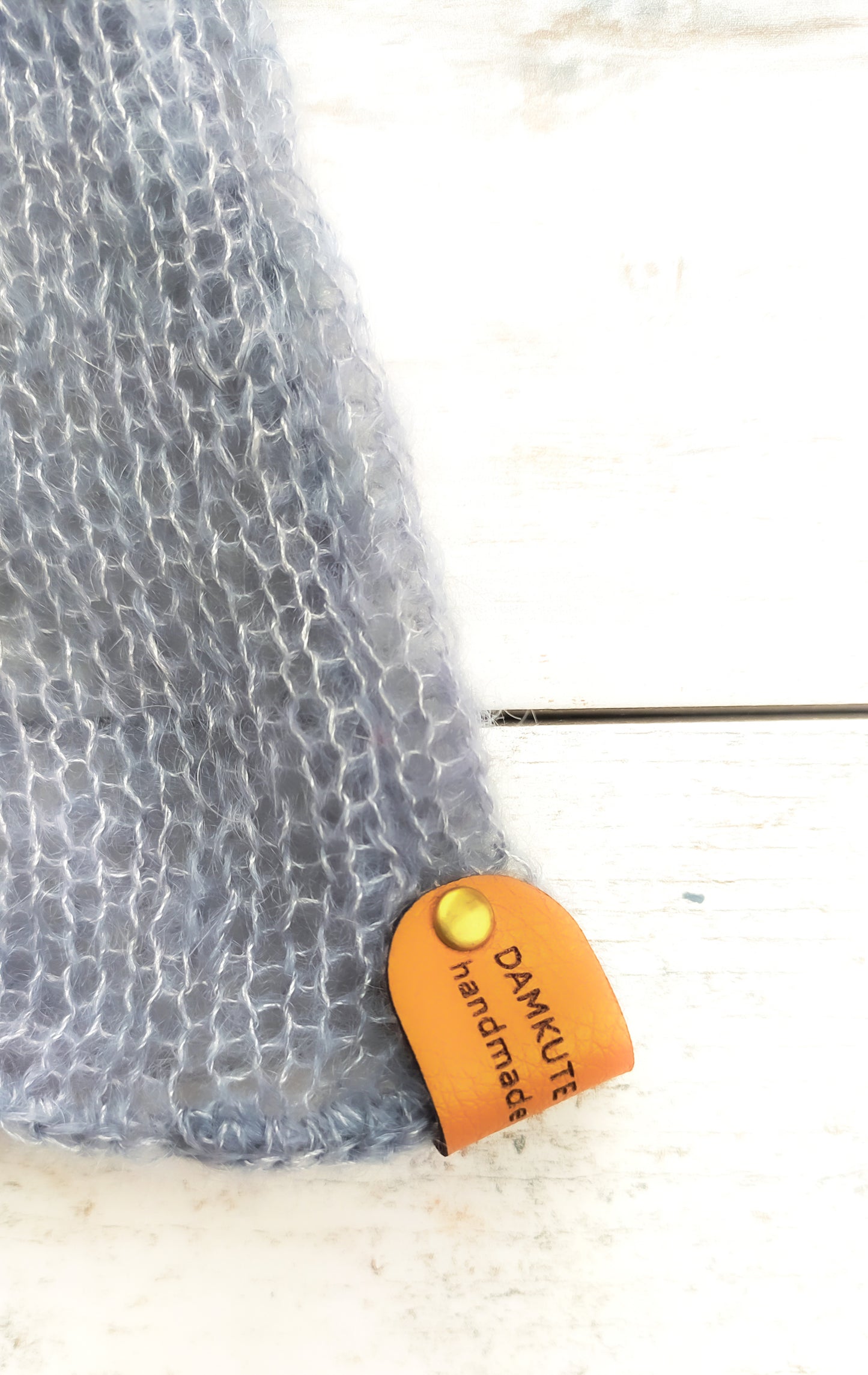 Grey Mohair Silk Sweater: Fitted Lightweight Knit Top XS-S-M