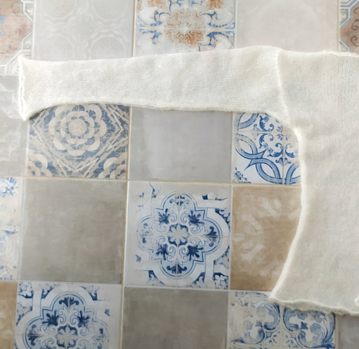 Made To Order White Mohair Silk Sweater: Fitted Lightweight Knit Top XS-S-M