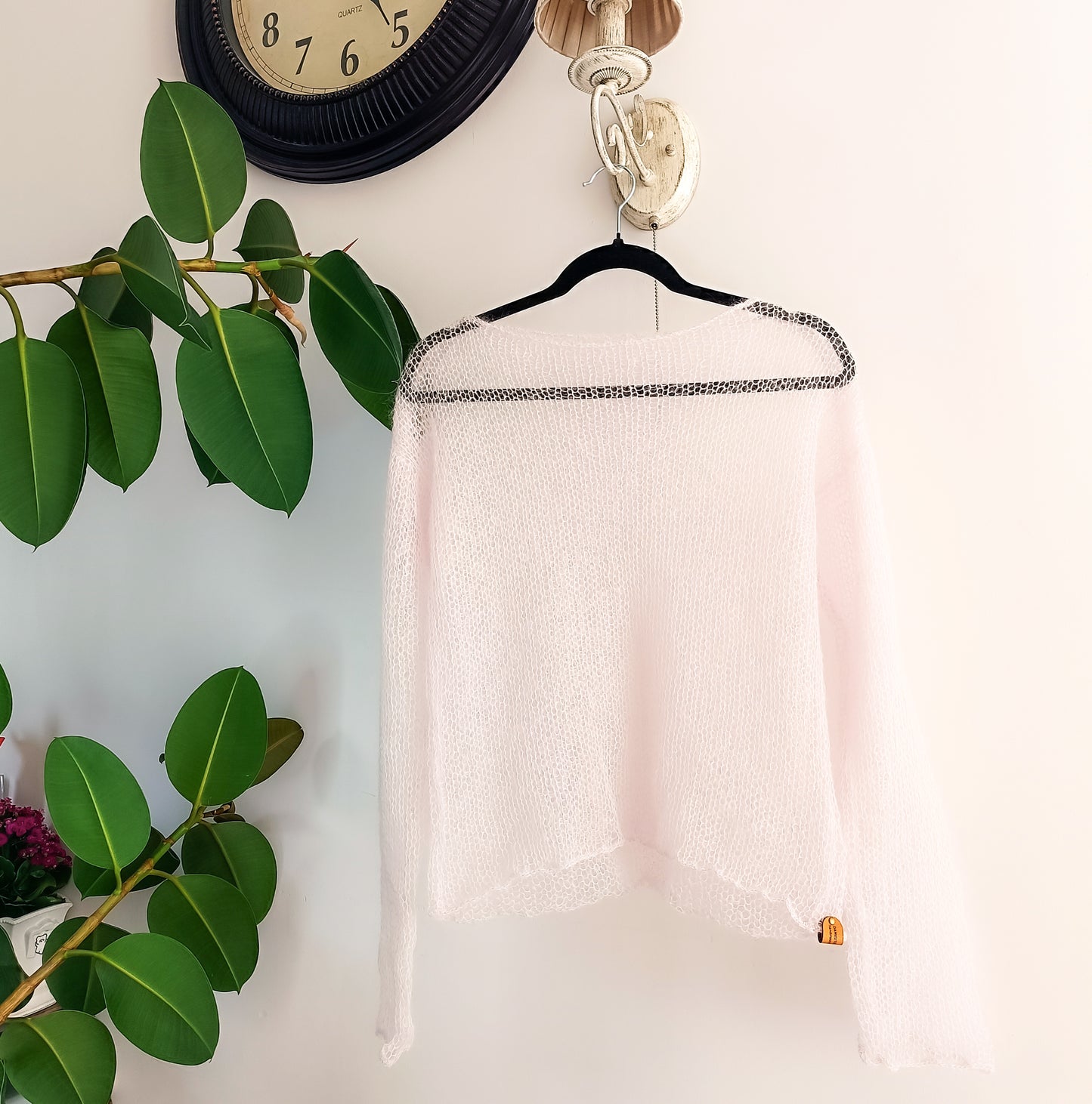 Mohair and Silk Sweater: Lightweight Sheer Knit Top