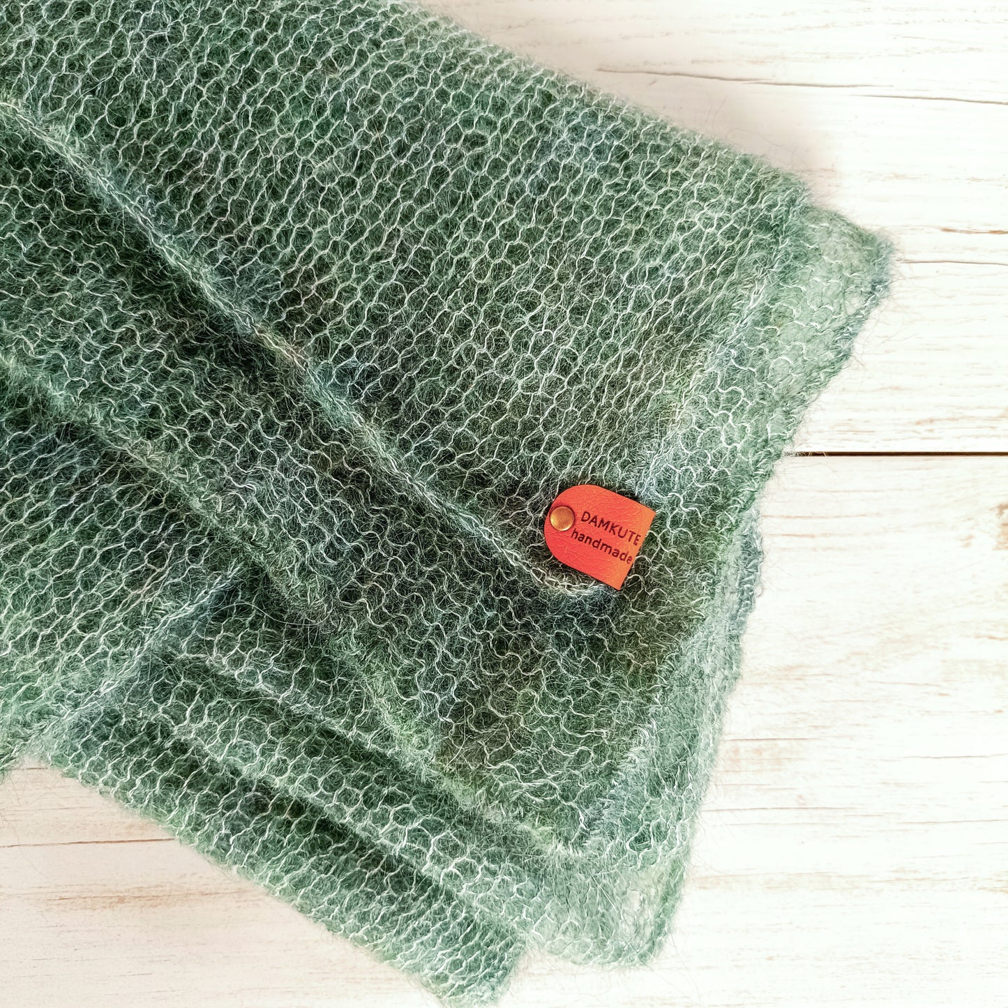 Sage Green Mohair Silk Shawl: Lightweight Elegant Wrap