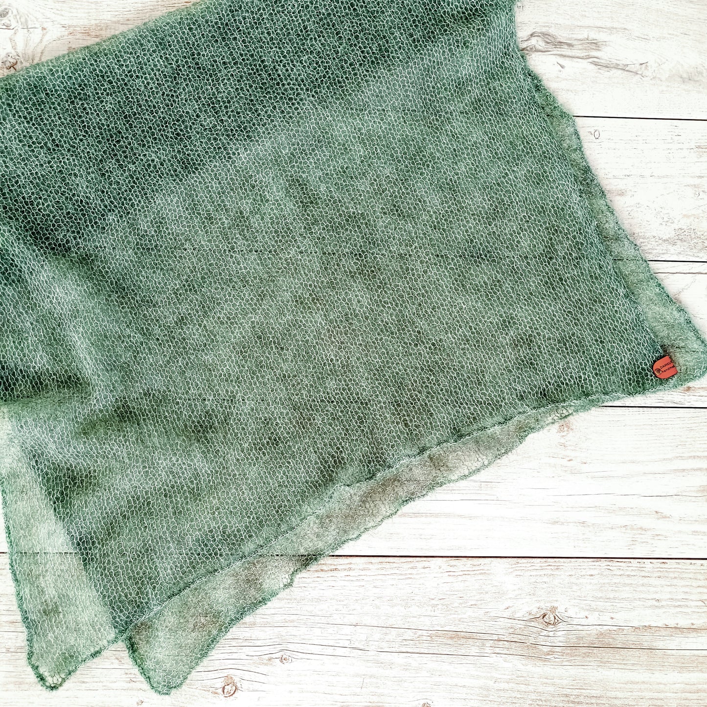 Sage Green Mohair Silk Shawl: Lightweight Elegant Wrap