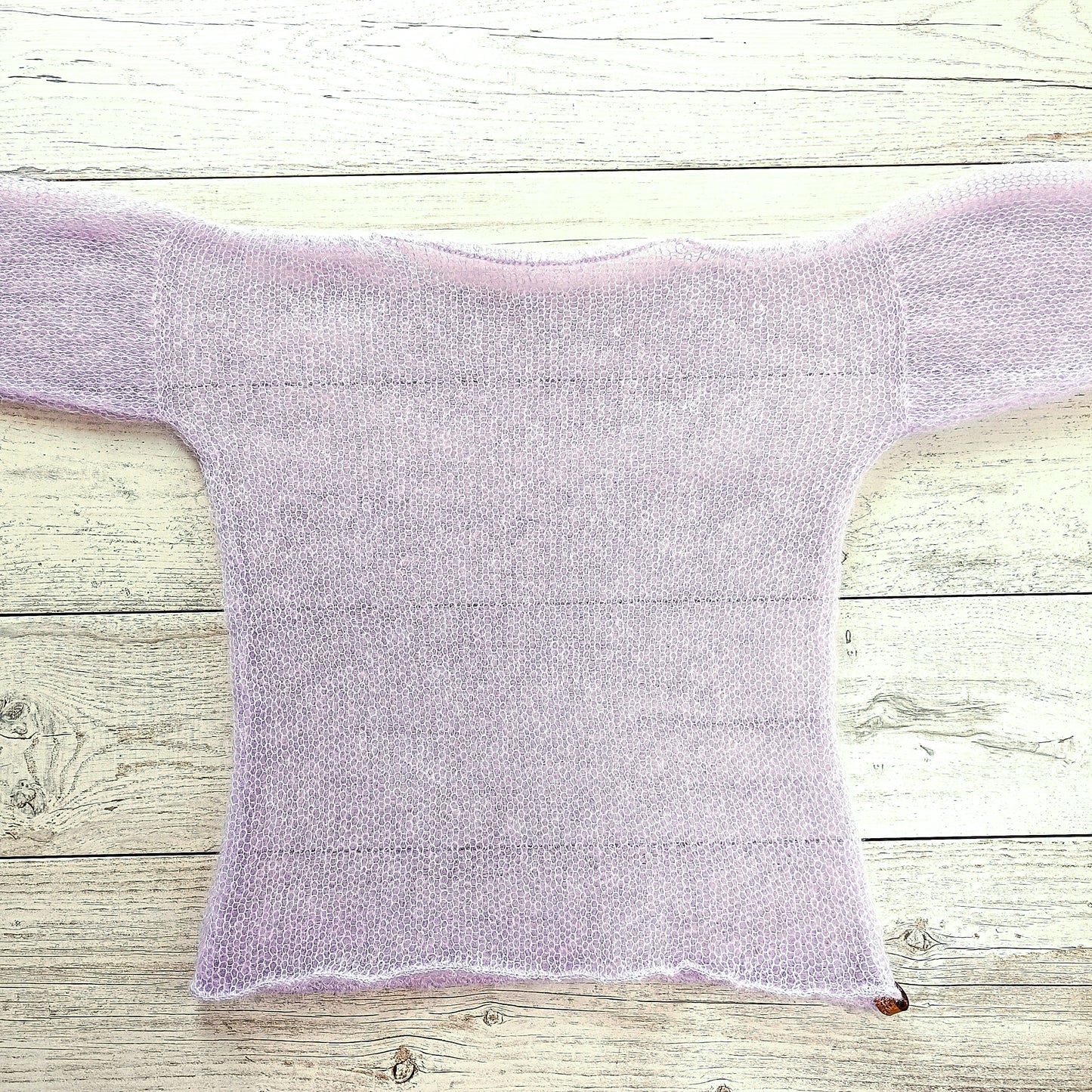 Made to Order Light Lavender Mohair Silk Sweater: Bell Sleeves