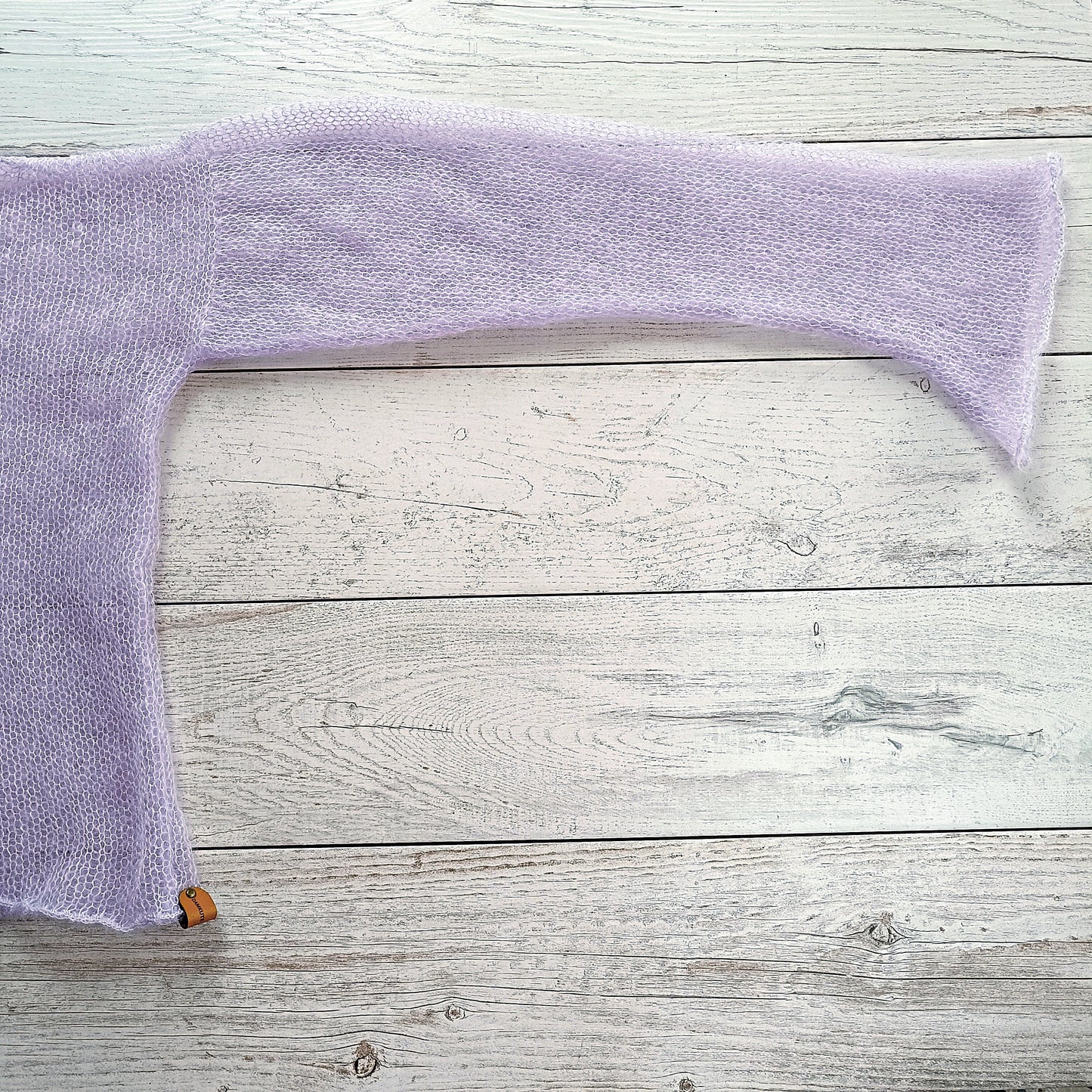 Made to Order Light Lavender Mohair Silk Sweater: Bell Sleeves