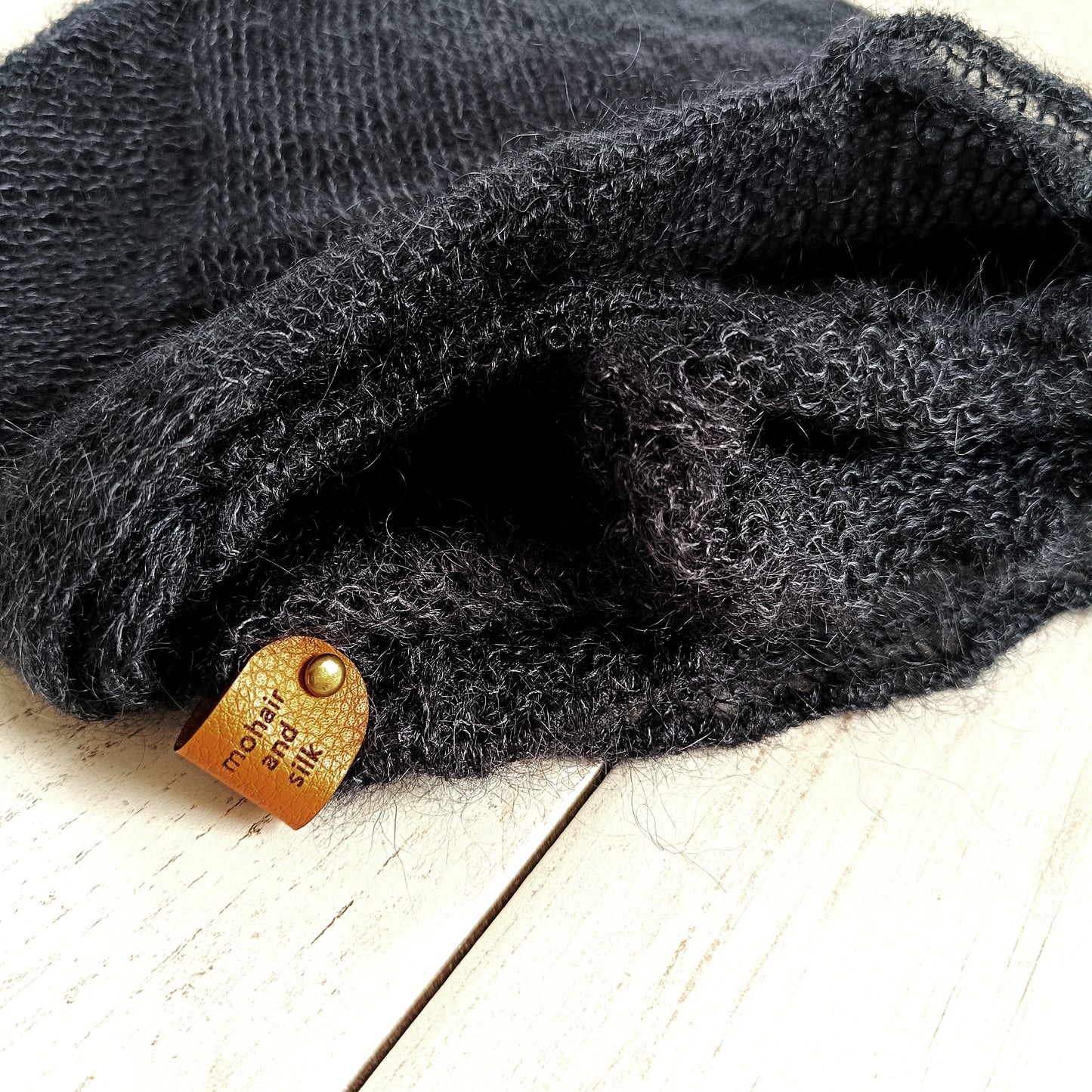 Black Mohair Silk Sweater: Fitted Lightweight Knit Top S M L XL