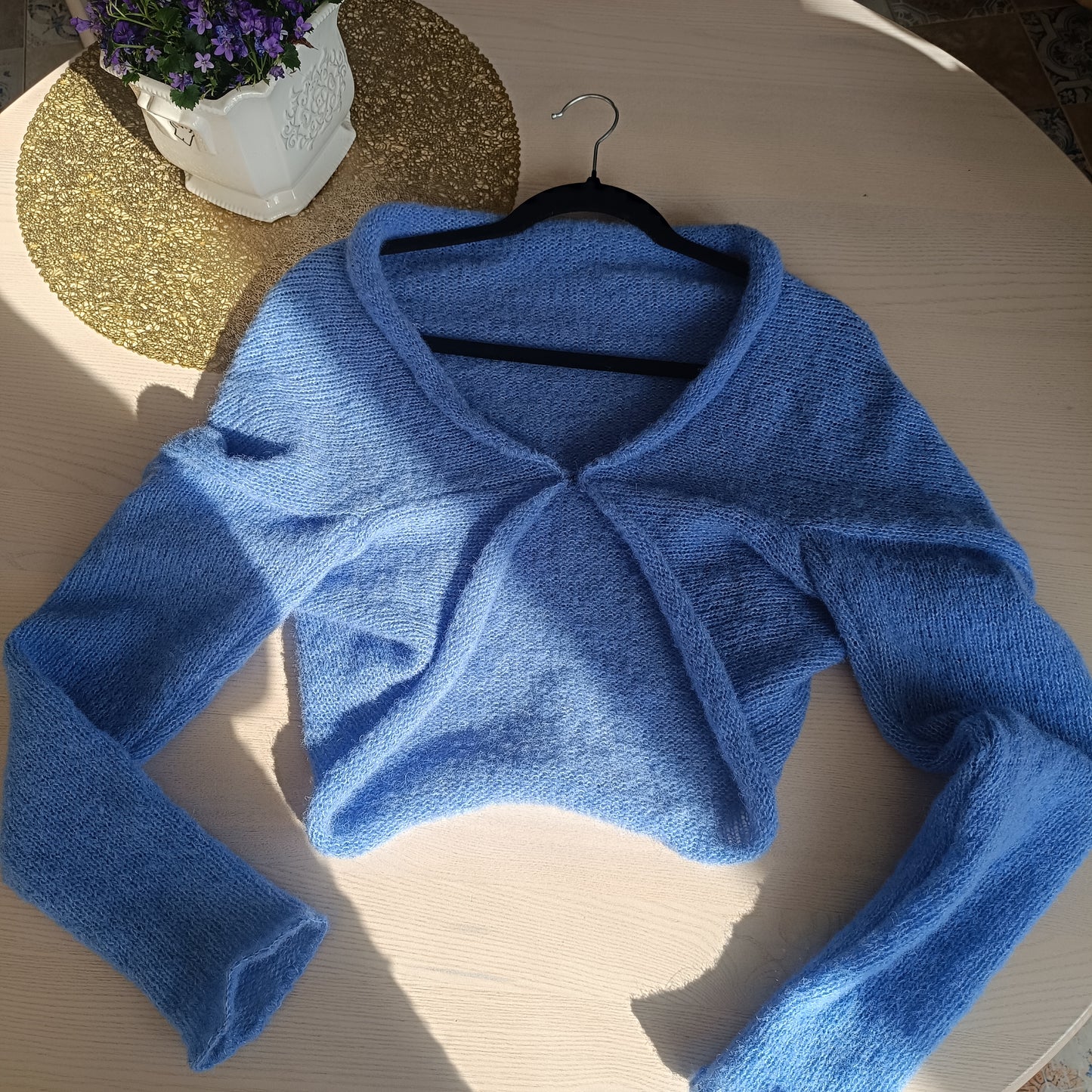 Alpaca Silk Shrug: Soft Knit Bolero, S Size, Opaque Knit – Not See-Through