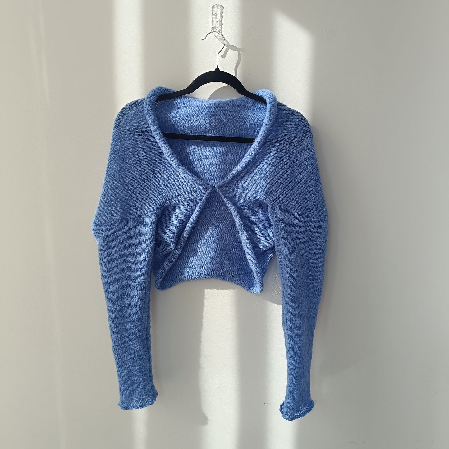 Alpaca Silk Shrug: Soft Knit Bolero, S Size, Opaque Knit – Not See-Through