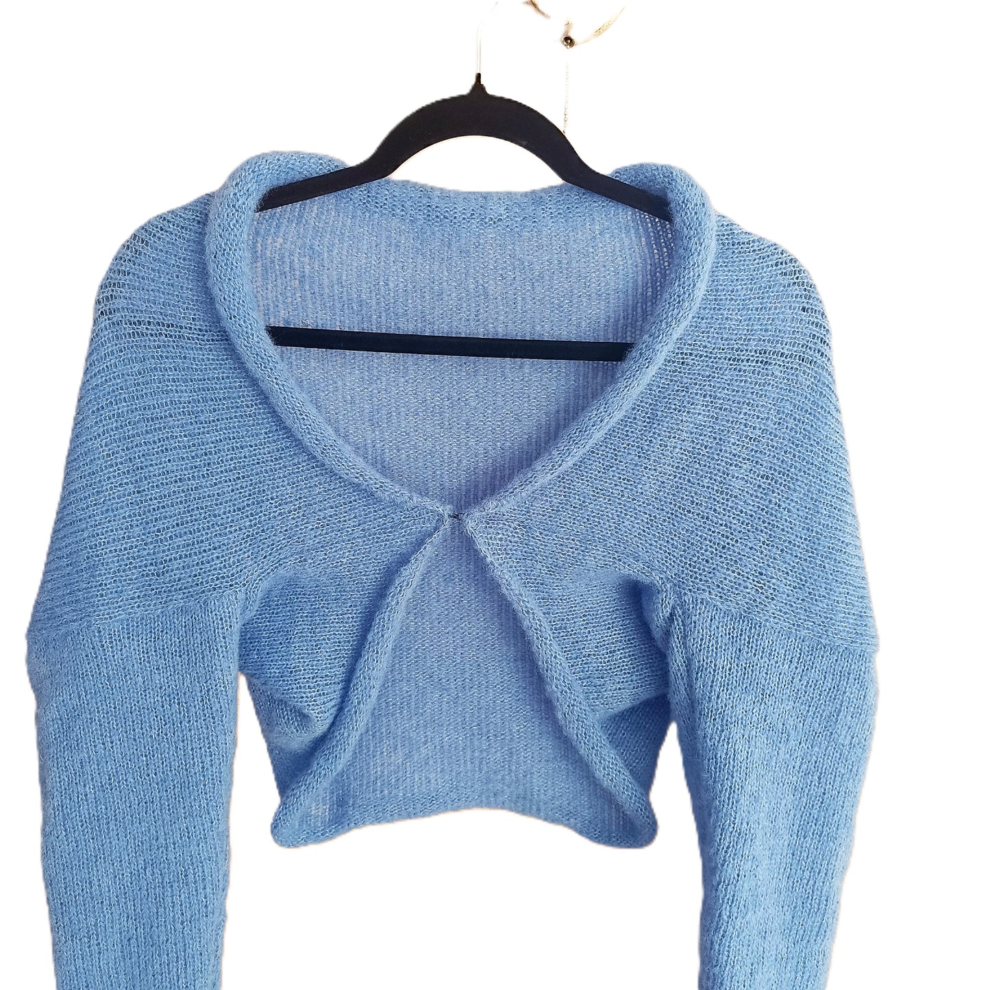 Alpaca Silk Shrug: Soft Knit Bolero, S Size, Opaque Knit – Not See-Through