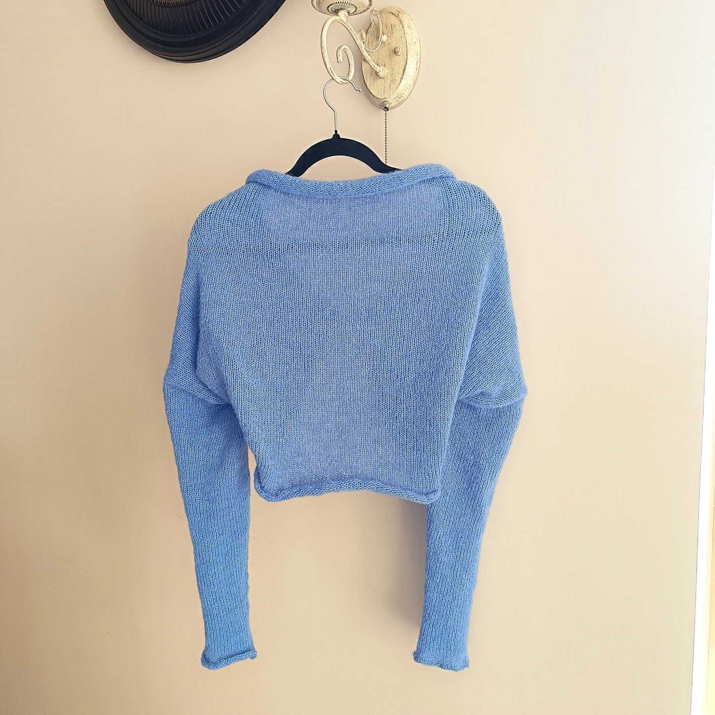Alpaca Silk Shrug: Soft Knit Bolero, S Size, Opaque Knit – Not See-Through