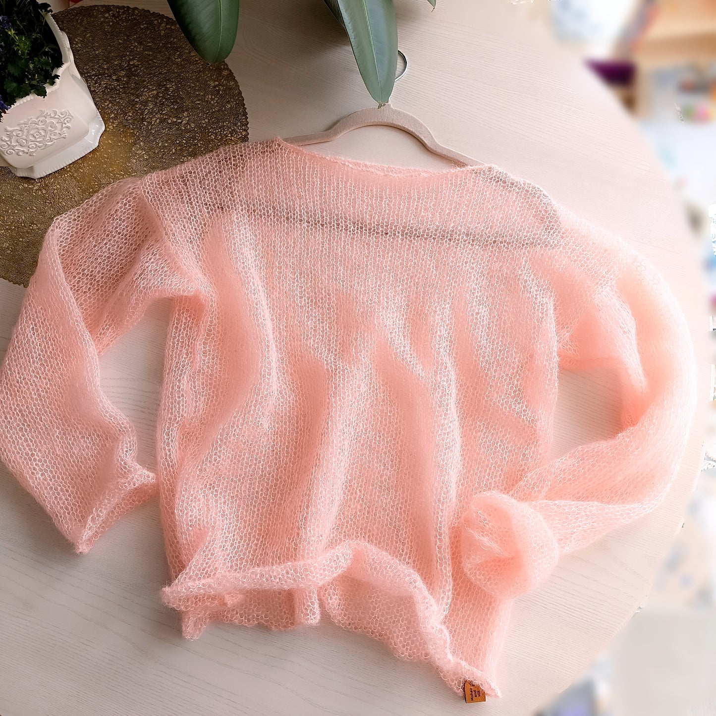 Mohair and Silk Sweater: Lightweight Sheer Knit Top