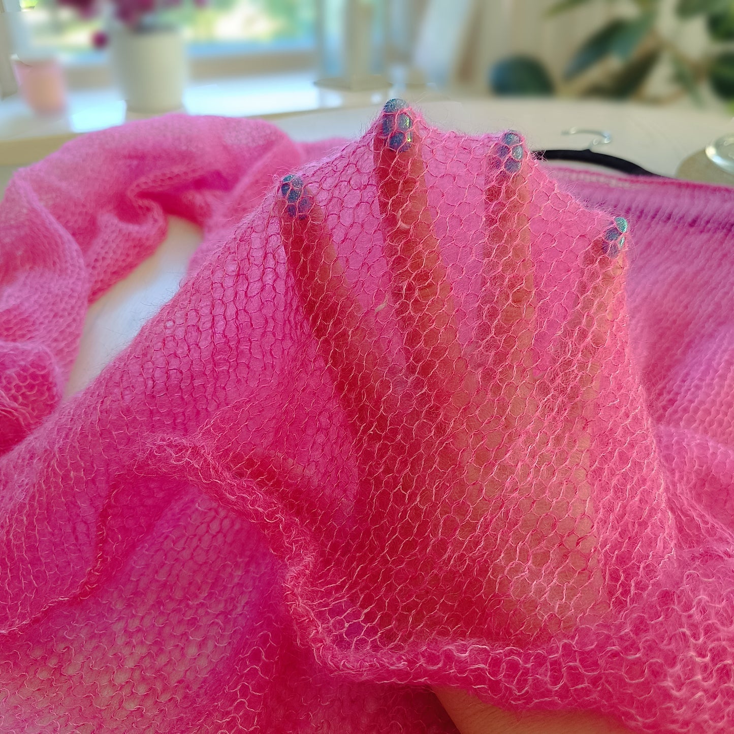 Mohair and Silk Sweater: Lightweight Sheer Knit Top