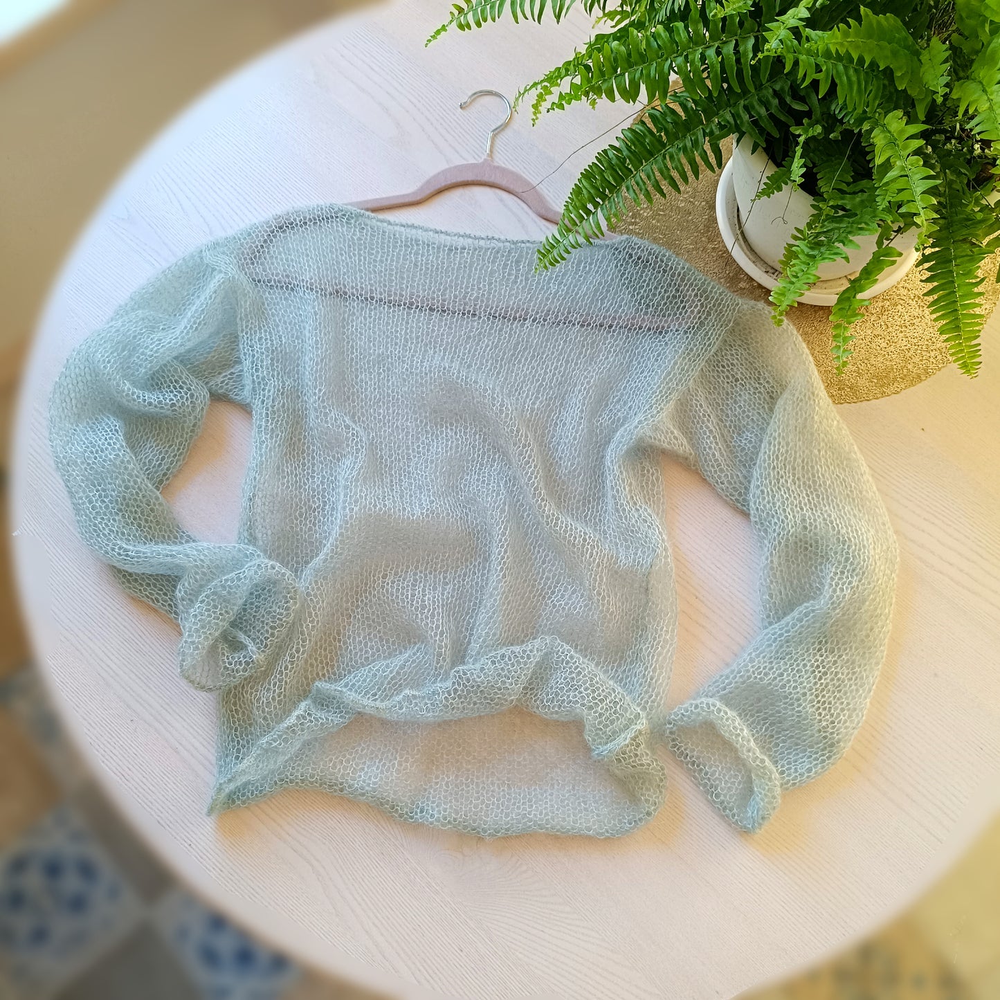 Mohair and Silk Sweater: Lightweight Sheer Knit Top