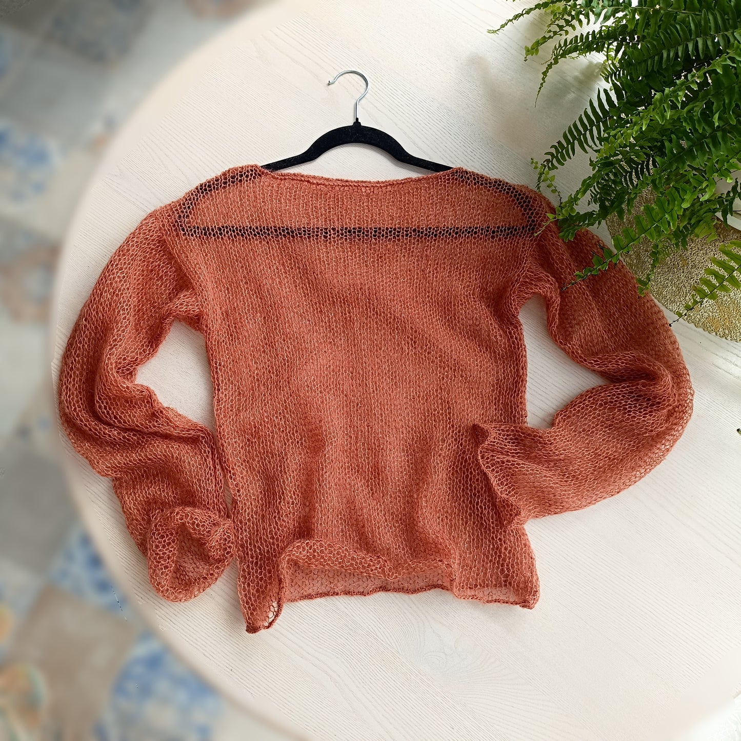 Mohair and Silk Sweater: Lightweight Sheer Knit Top