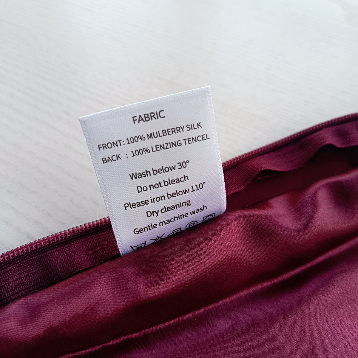 Claret Silk pillowcase