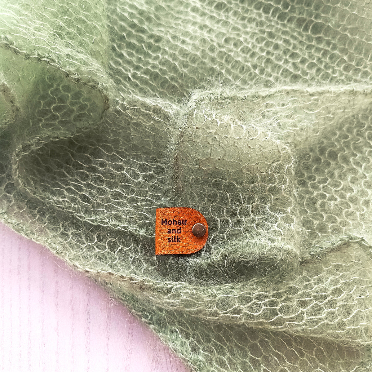 Mohair and Silk Open-Knit Square Bandana Scarf