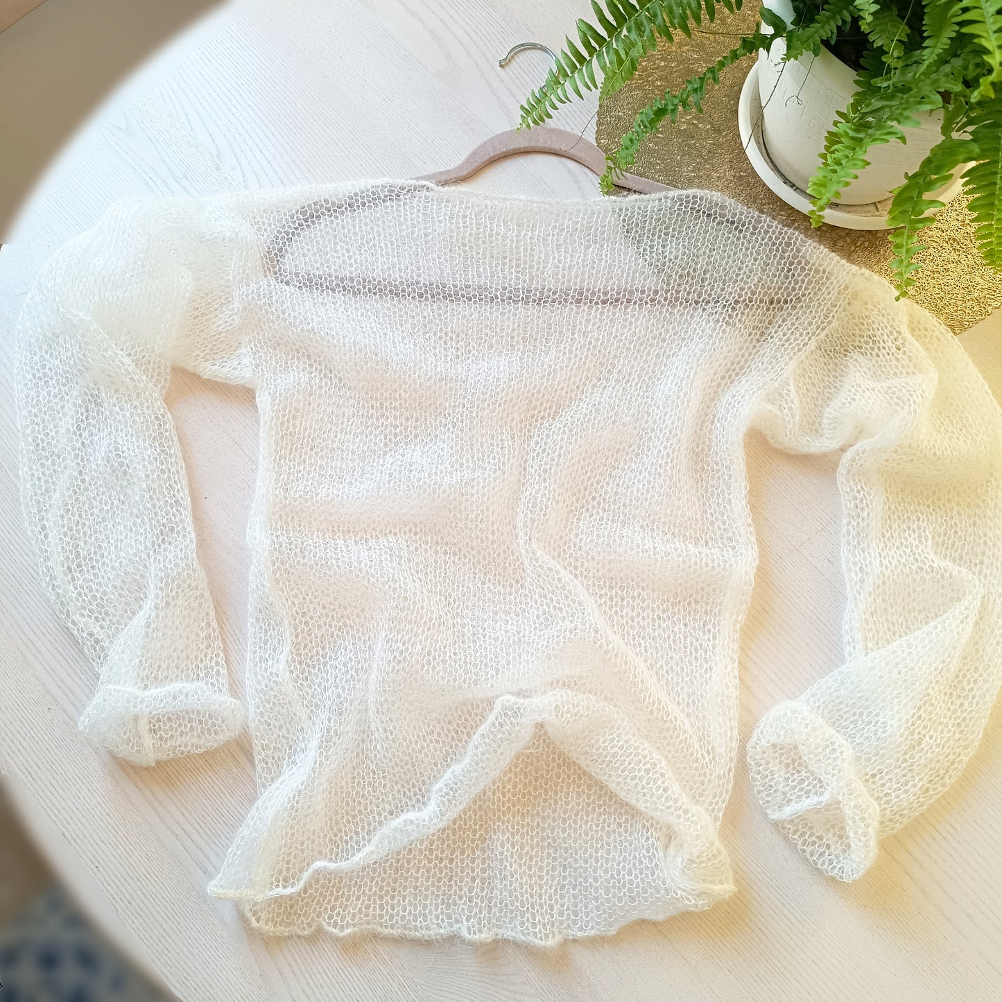 Mohair and Silk Sweater: Lightweight Sheer Knit Top