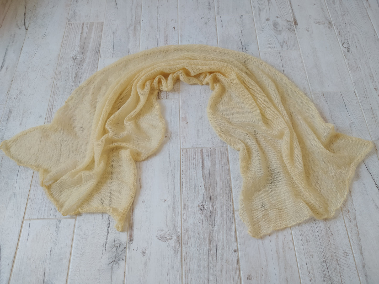 Mohair and SILK Light Peach Color Lightweight Transparent NON-ITCHY Shawl Wrap