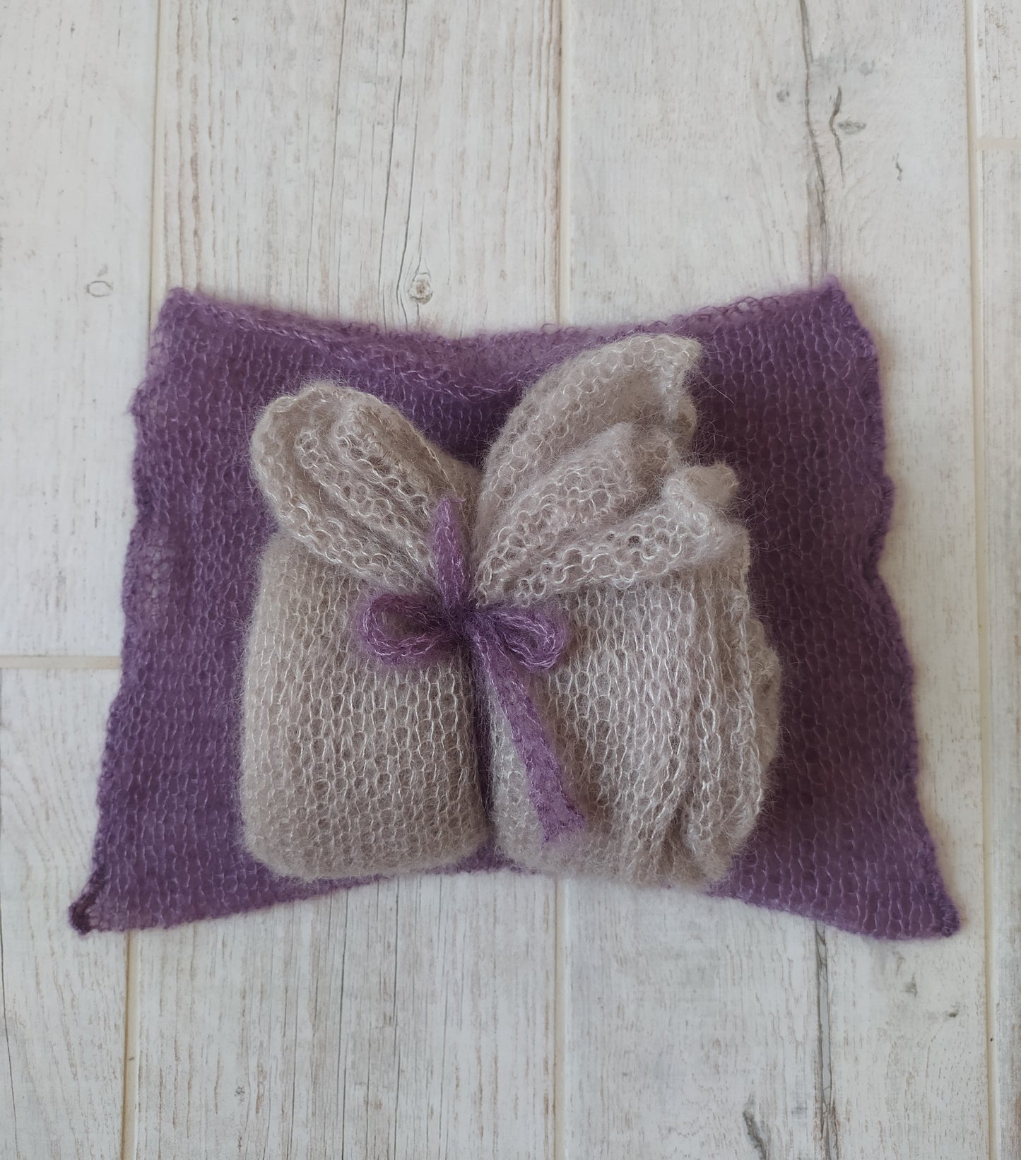 Light Beige Mohair&Silk Shawl/Wrap