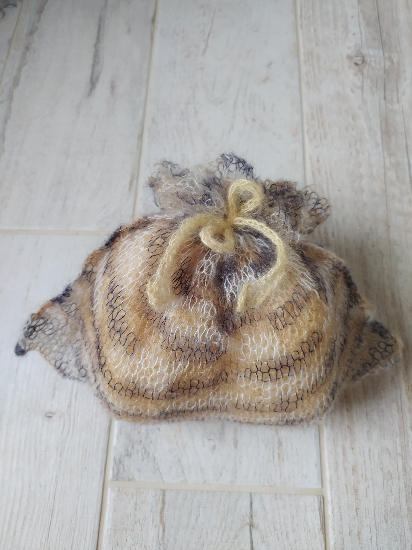 Mohair and SILK Light Peach Color Lightweight Transparent NON-ITCHY Shawl Wrap