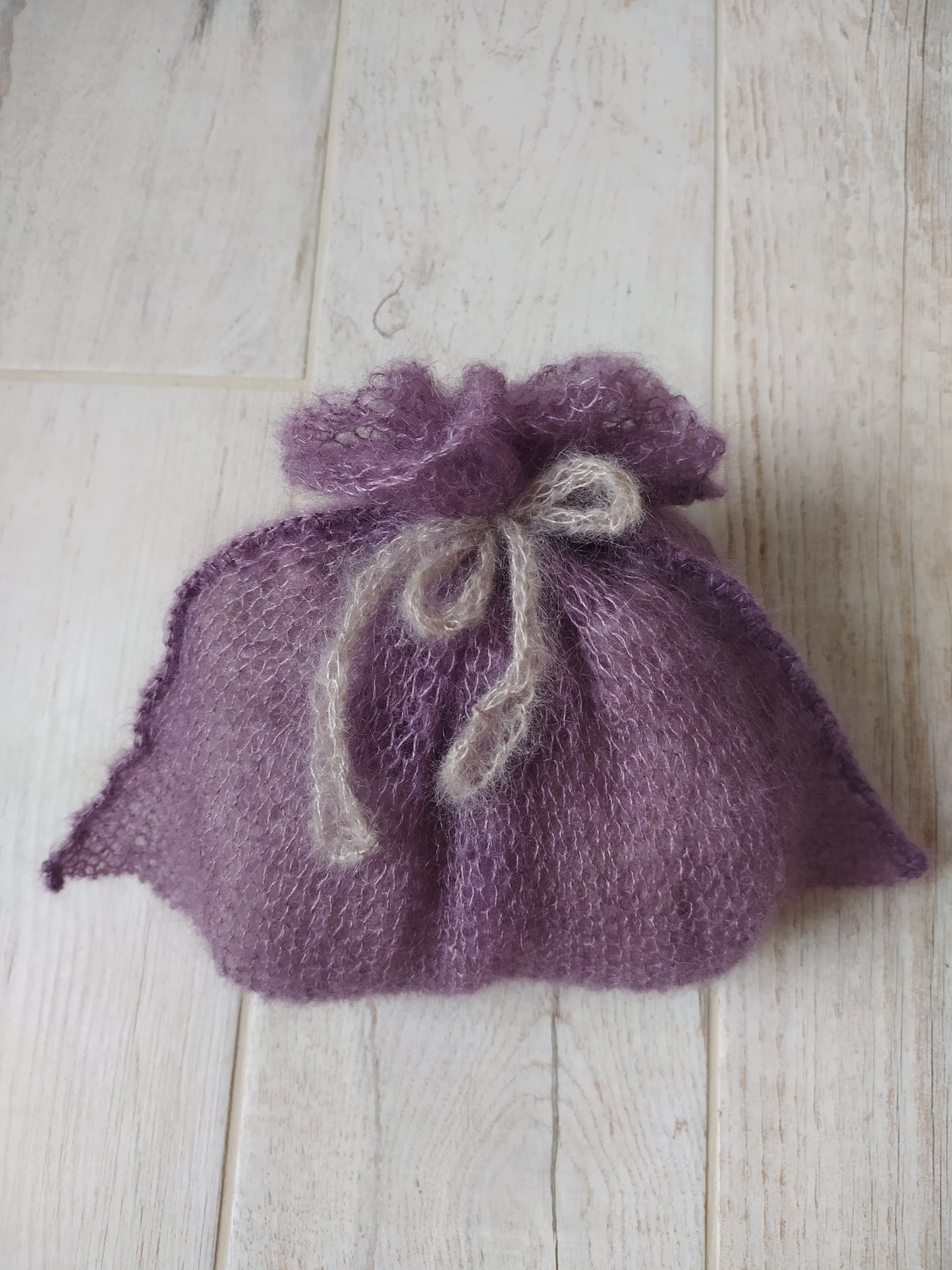 Light Beige Mohair&Silk Shawl/Wrap