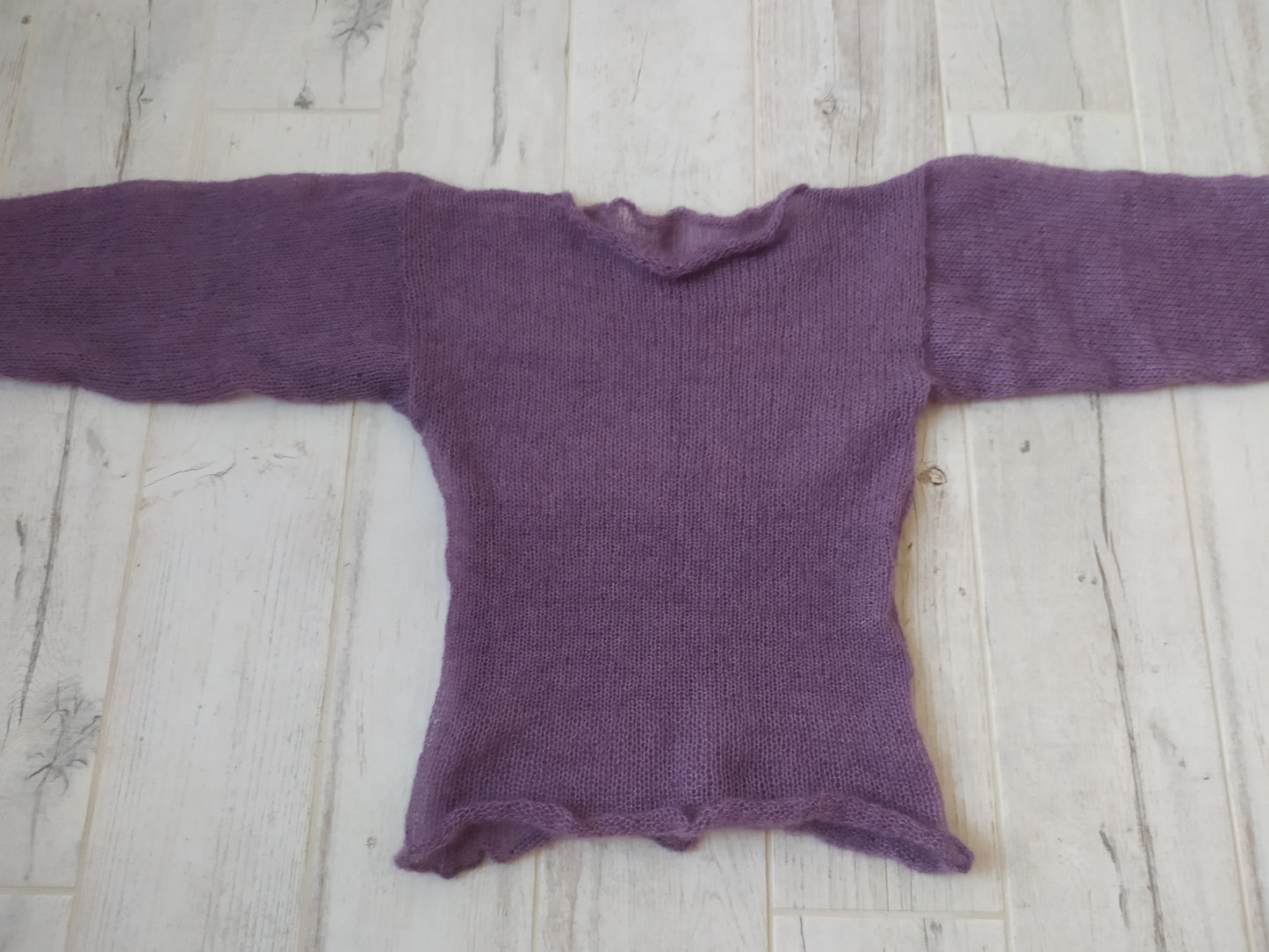 Mohair&Silk Short Waisted Sweater Lightweight For All Seasons Soft Non-itchy Warm For all Occasions Soft Purple