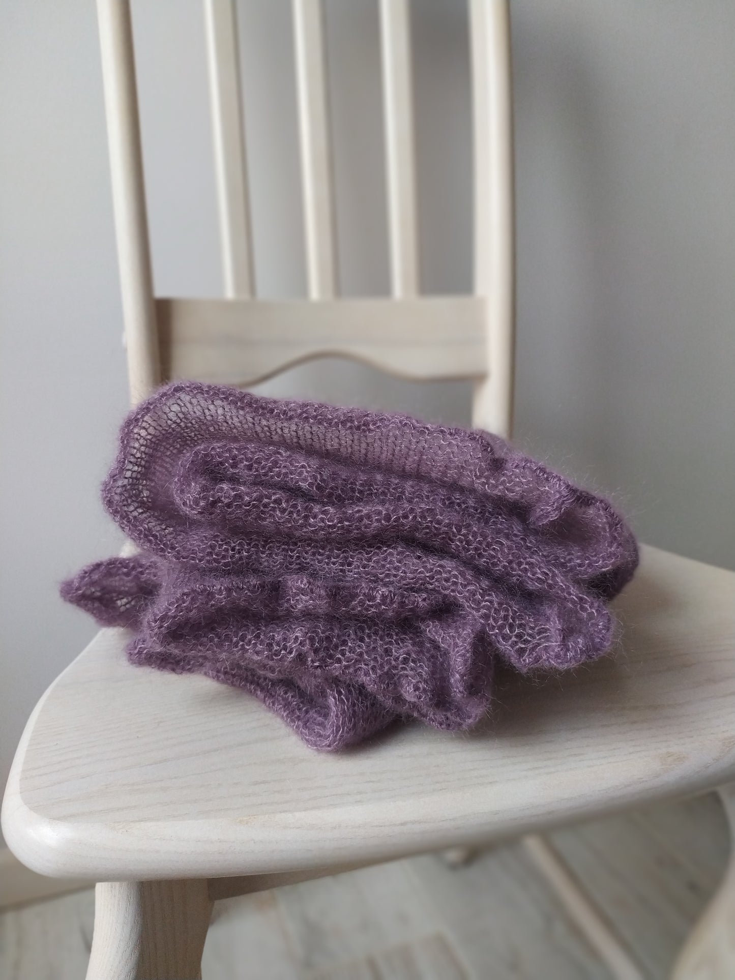 Mohair&Silk Short Waisted Sweater Lightweight For All Seasons Soft Non-itchy Warm For all Occasions Soft Purple