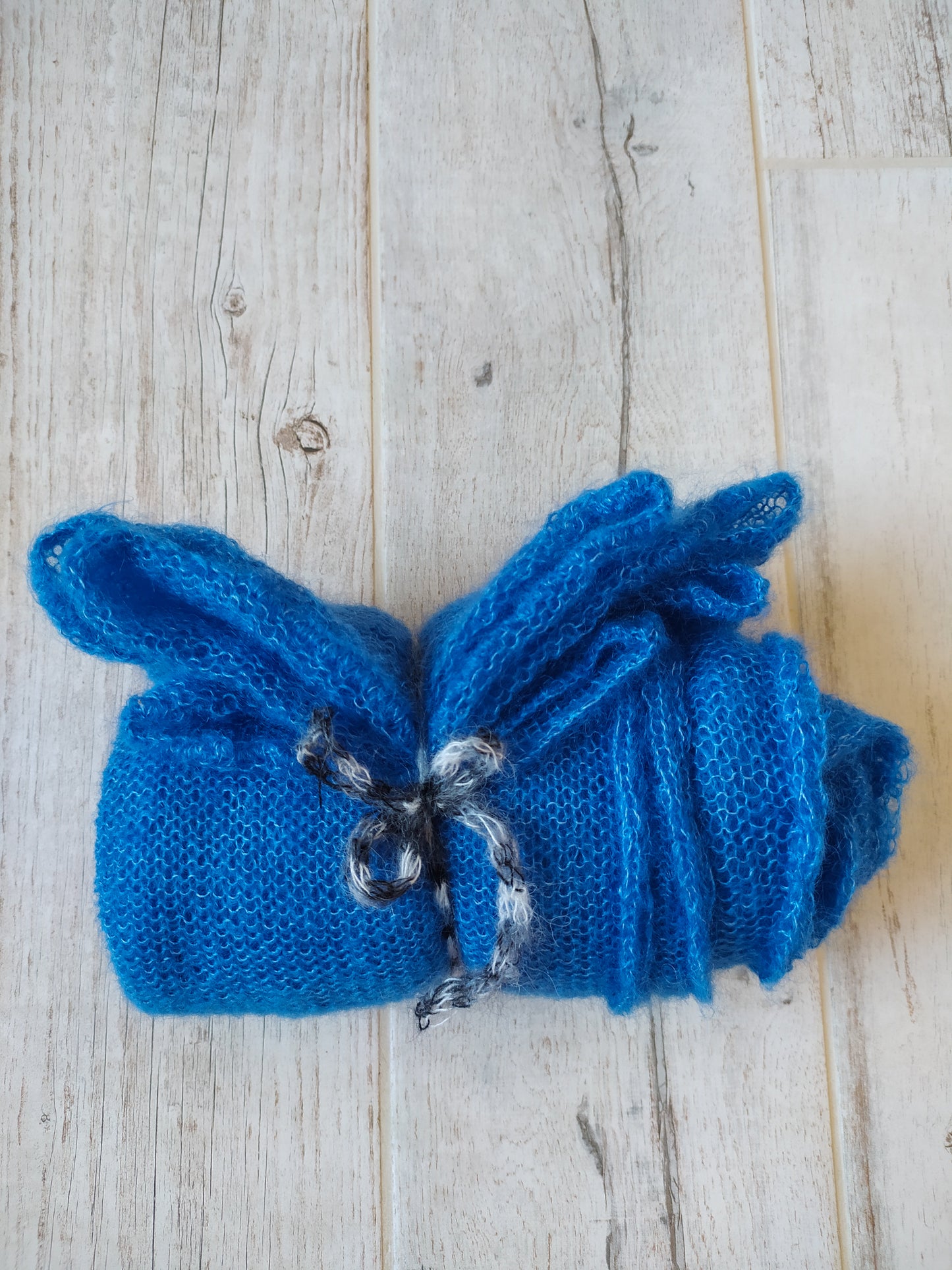 Blue Mohair&Silk Sweater M size Lightweight For All Seasons Soft Non-itchy Warm For all Occasions