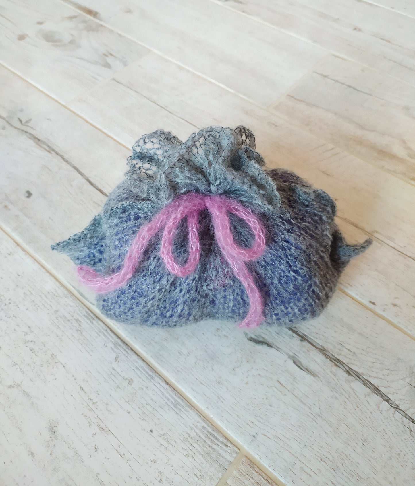 Large Shawl Soft Wrap Lavender Purple Mohair and Silk High Quality Yarn