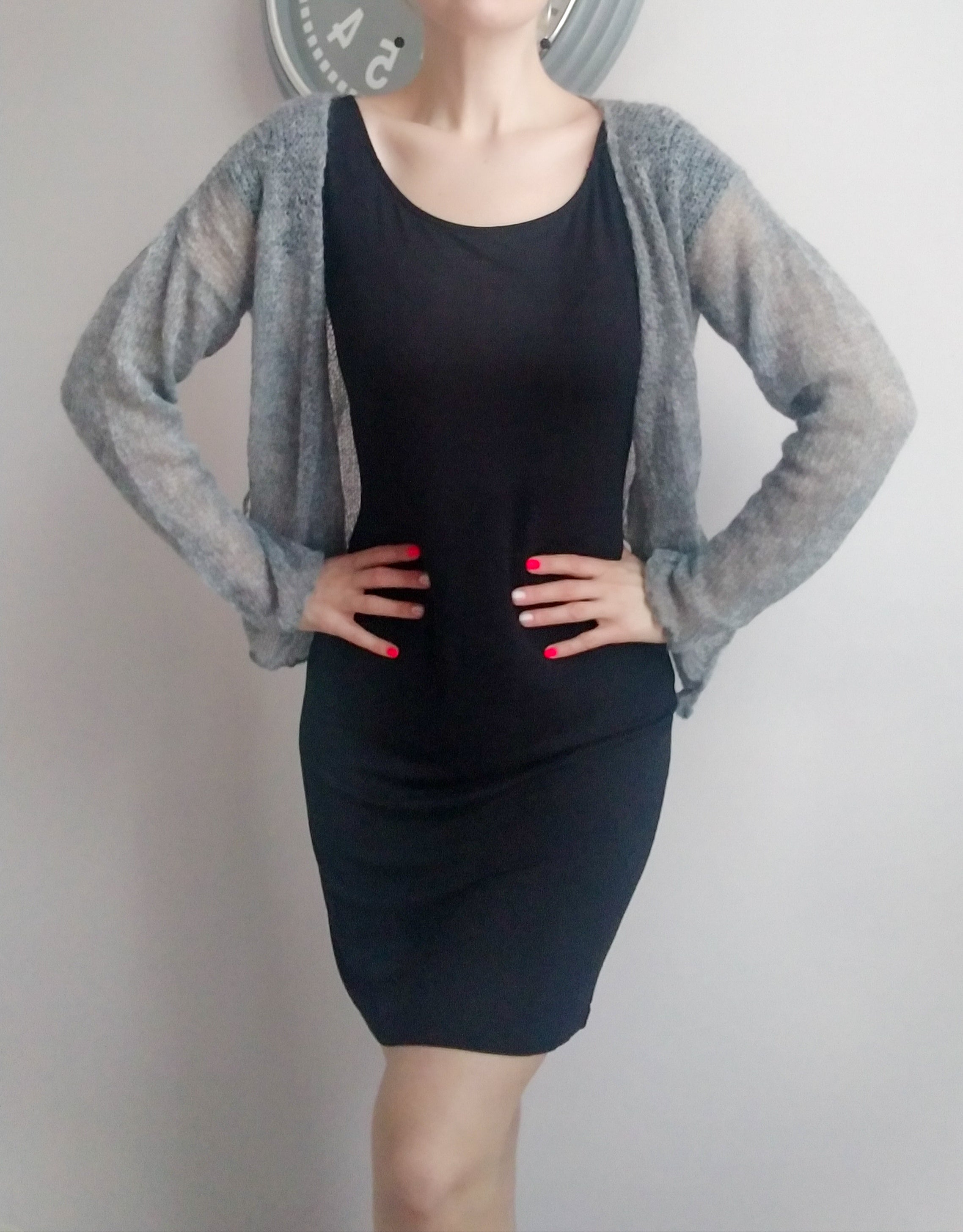 Exceptionally Soft Mohair Cardigan Non Itchy Warm and Lightweight Gray Unique Design