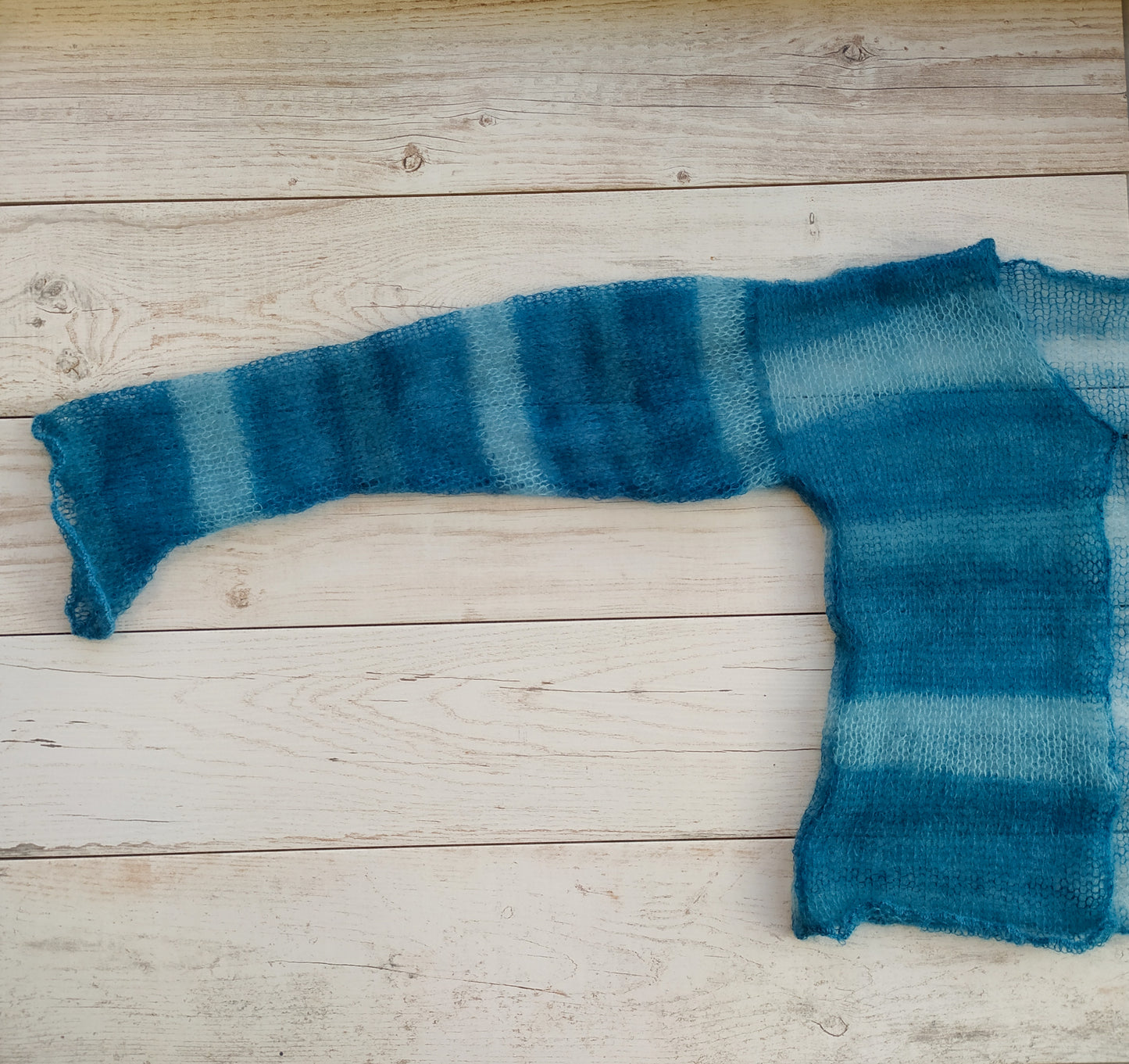 Transparent Lightweight Soft Mohair and Silk Cardigan: Hook-and-eye closure, XS-S-M size