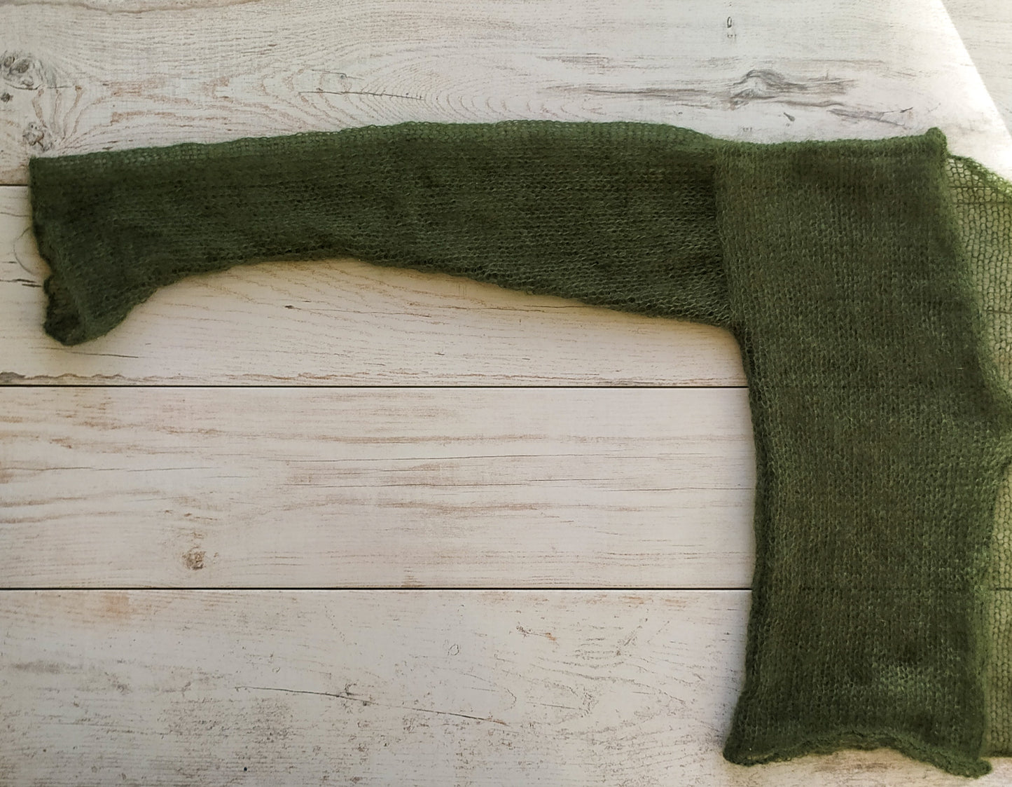 Transparent Lightweight Soft Dark Green NON-ITCHY Mohair&Silk Cardigan